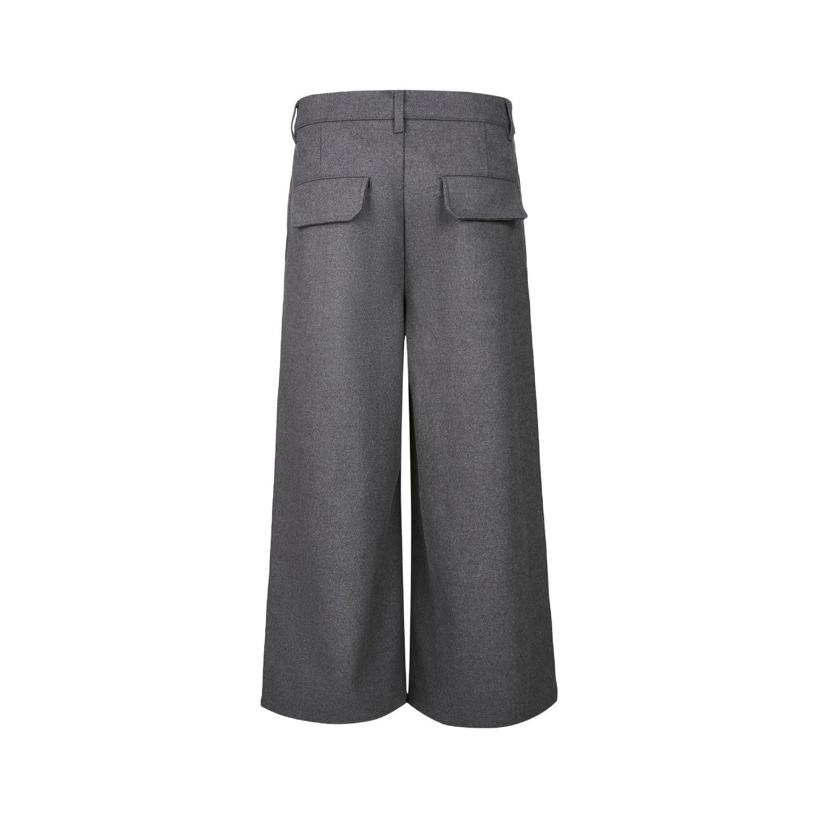 Vintage Gray Wide Leg High Waist Button Front Pants Size US 32 / EU 48 - 6 Thumbnail