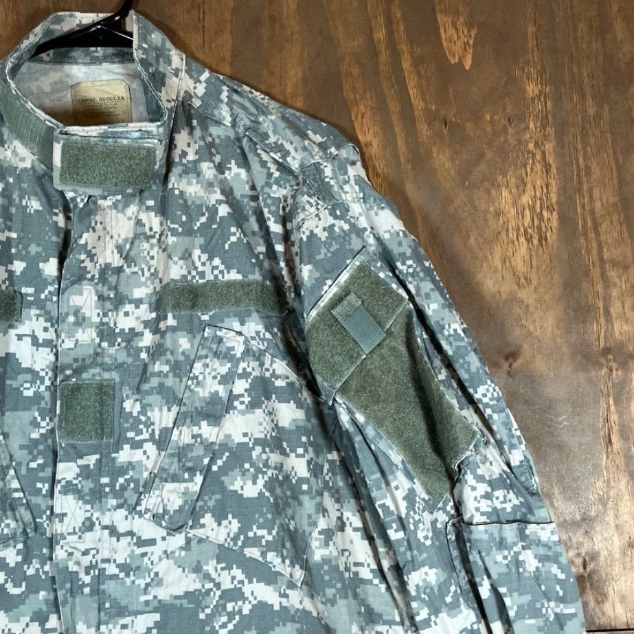 Vintage Army Combat Mens Coat Green Camouflage Digicam Large Regular Jacket Size US L / EU 52-54 / 3 - 5 Thumbnail