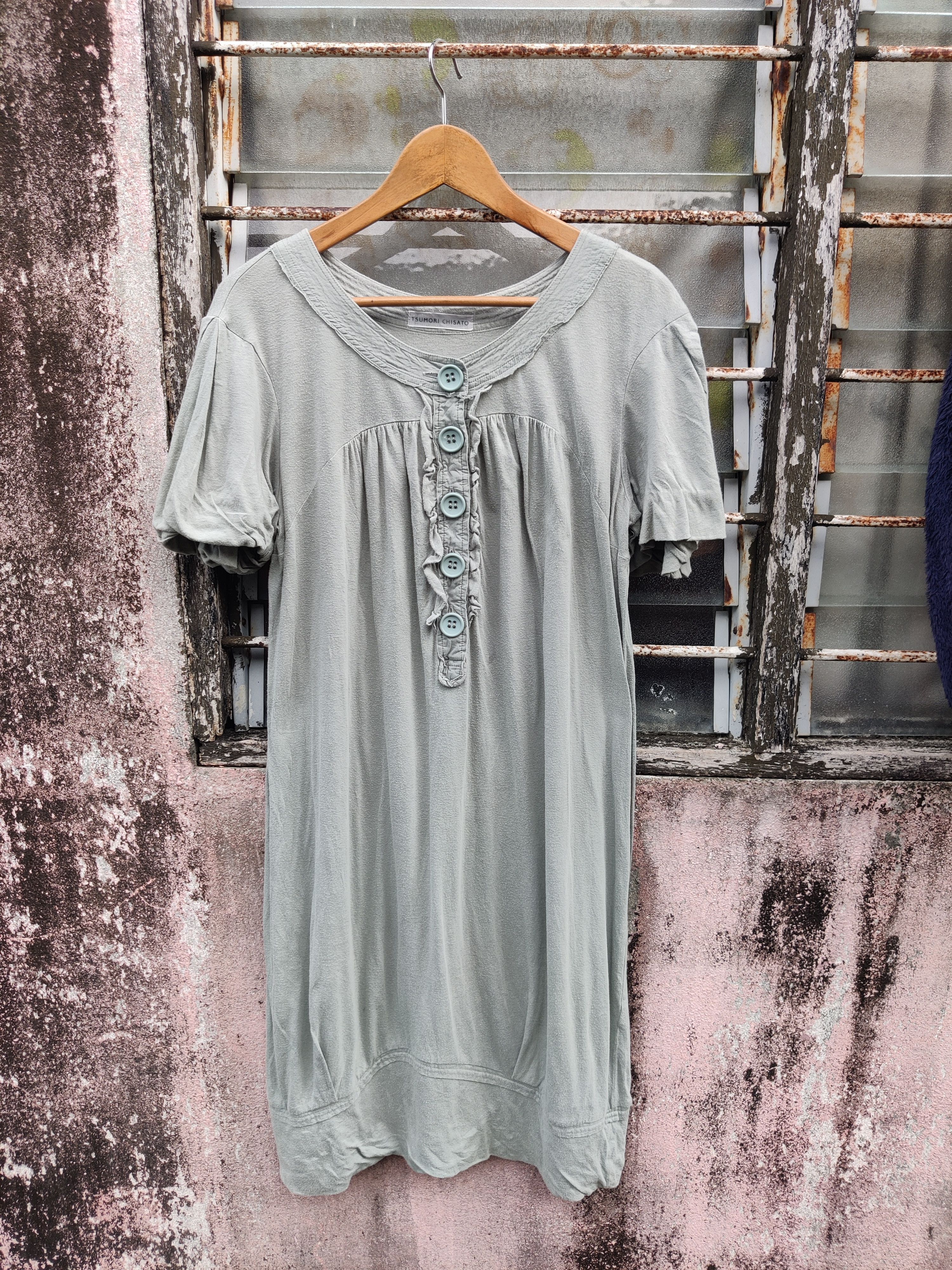 Tsumori Chisato Vintage Archival Tsumori Chisato Issey Ruffle Henley Dress Size L / US 10 / IT 46 - 2 Thumbnail