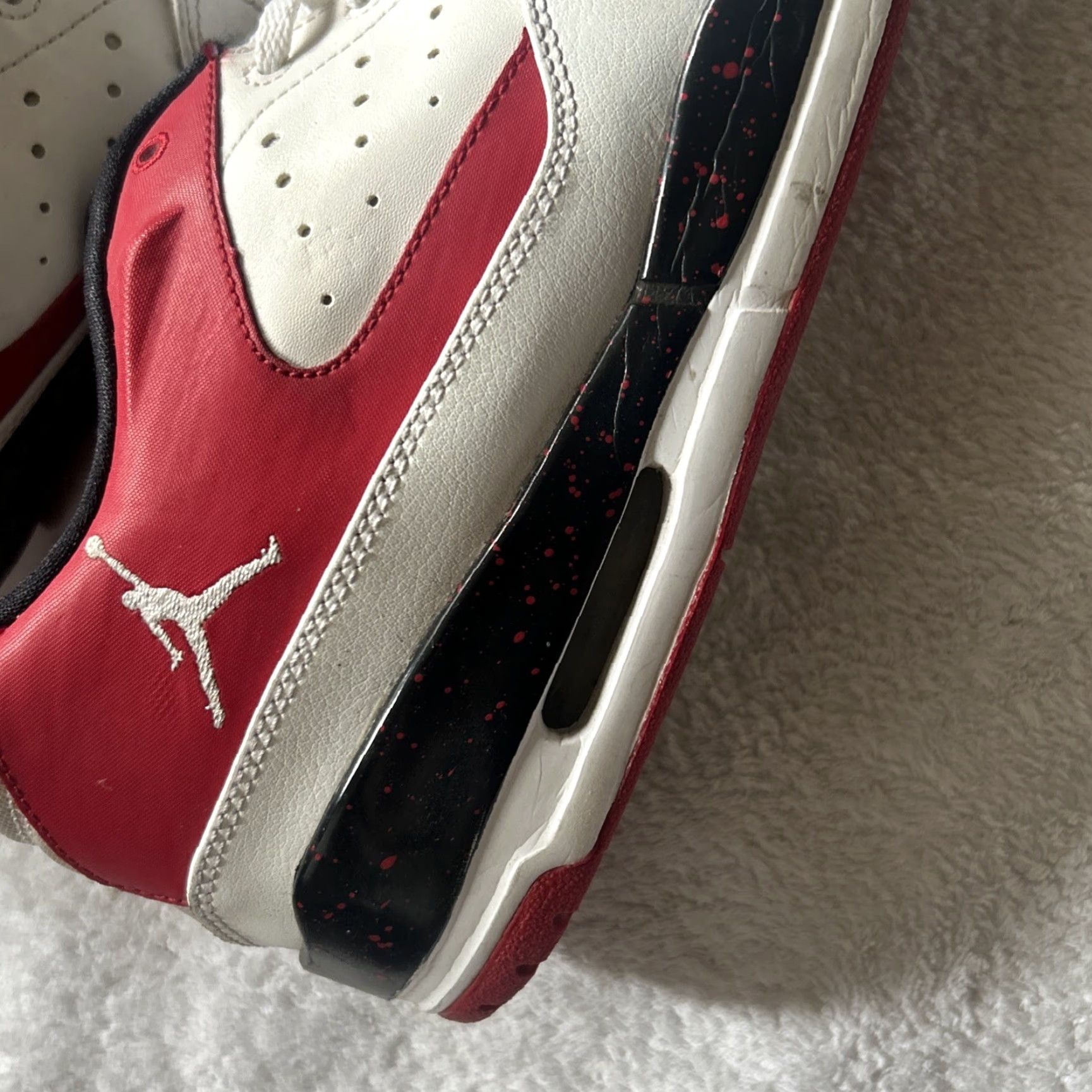 Jordan Brand Air Jordan Flight SC 1 White / Sneaker / Sz 11 / 599929 101 - Jordan SC-1 Low Black Red, Leather, Rubber Sole, Athletic Basketball Shoes, Mens, 2013 Size US 11 / EU 44 - 3 Thumbnail