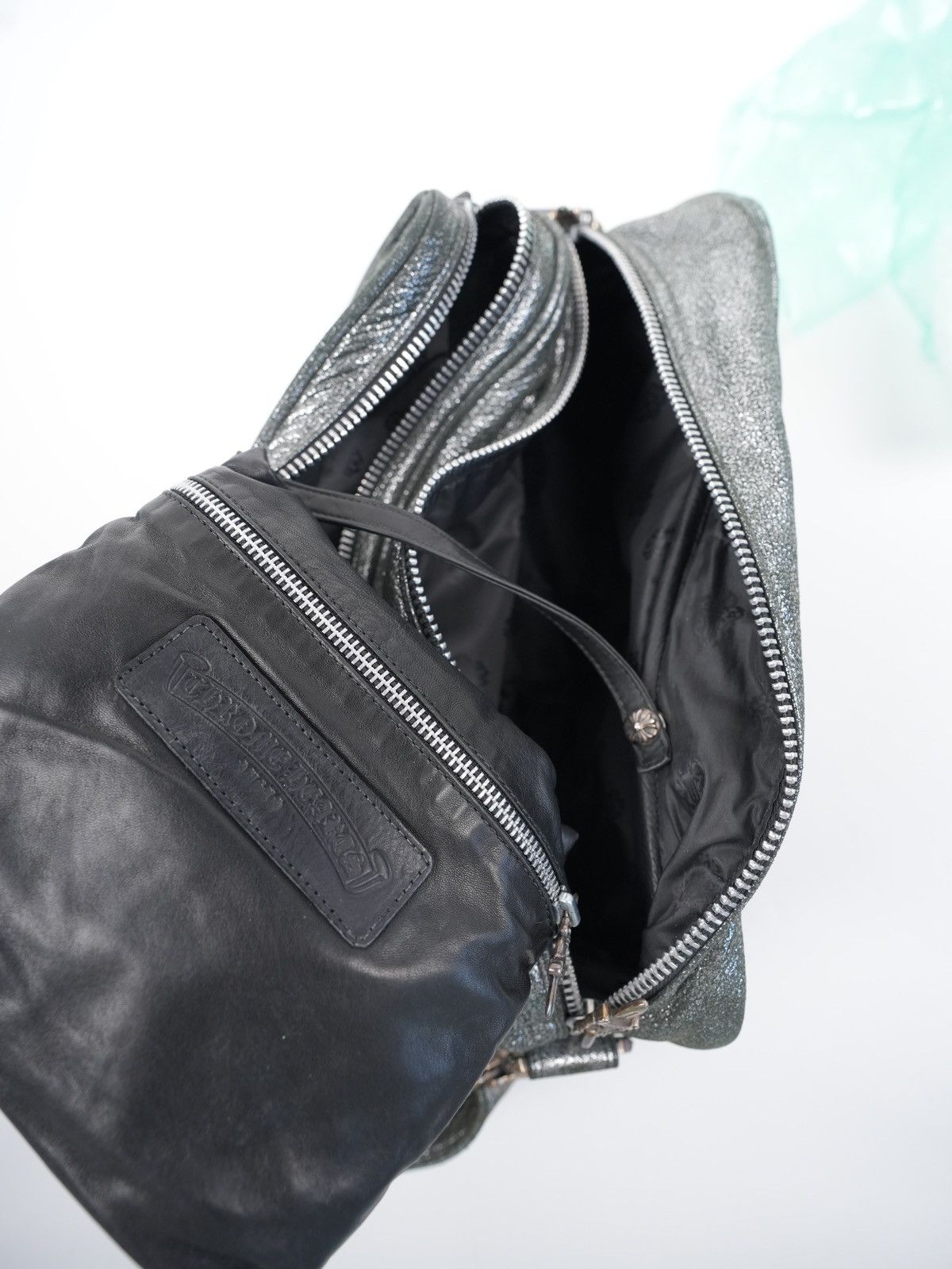 Chrome Hearts Chrome Hearts Diaper Bag Silver Metallic Leather Size ONE SIZE - 17 Thumbnail