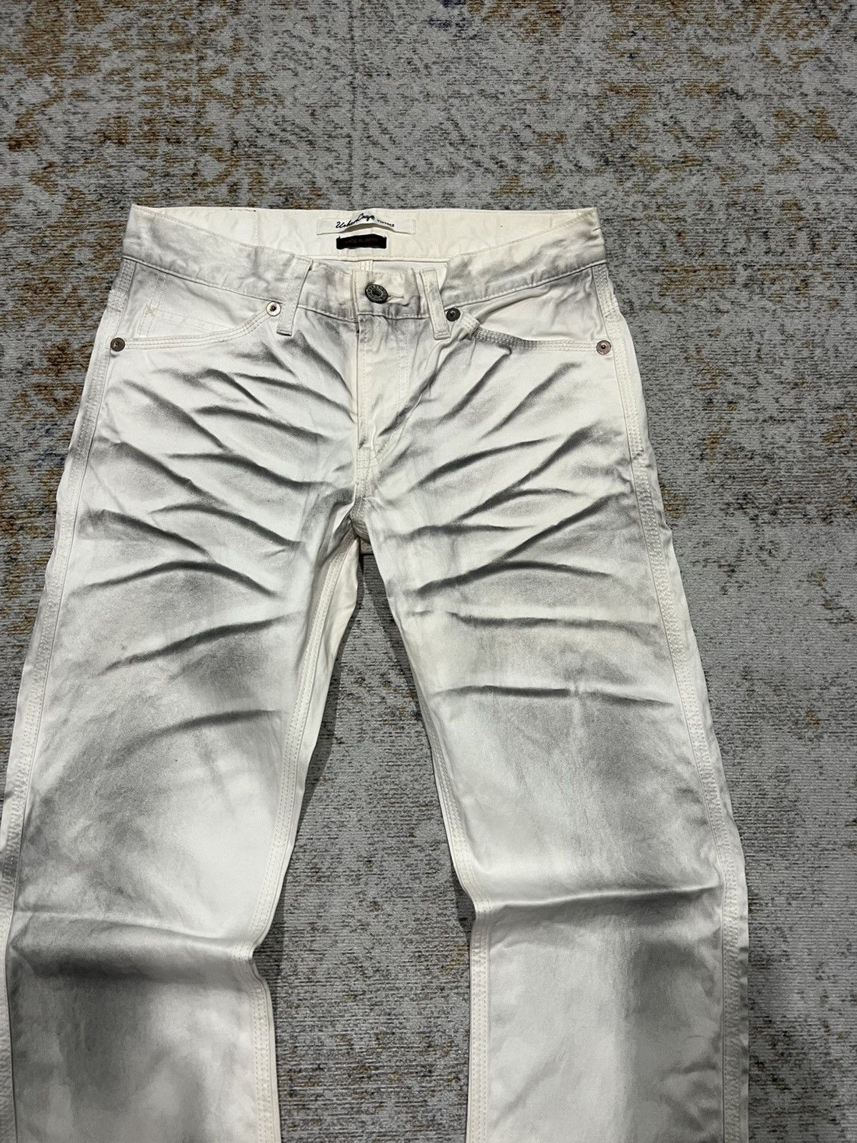 If Six Was Nine × Le Grande Bleu (L.G.B.) × Tornado Mart Urban Craft Japan Whiskered Mudwash Flared Jeans Size US 30 / EU 46 - 3 Thumbnail