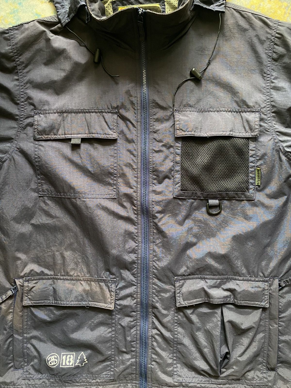 Stussy × Vintage [Rare!] 90s Vintage Stussy Hooded Nylon Jacket Size US L / EU 52-54 / 3 - 2 Thumbnail