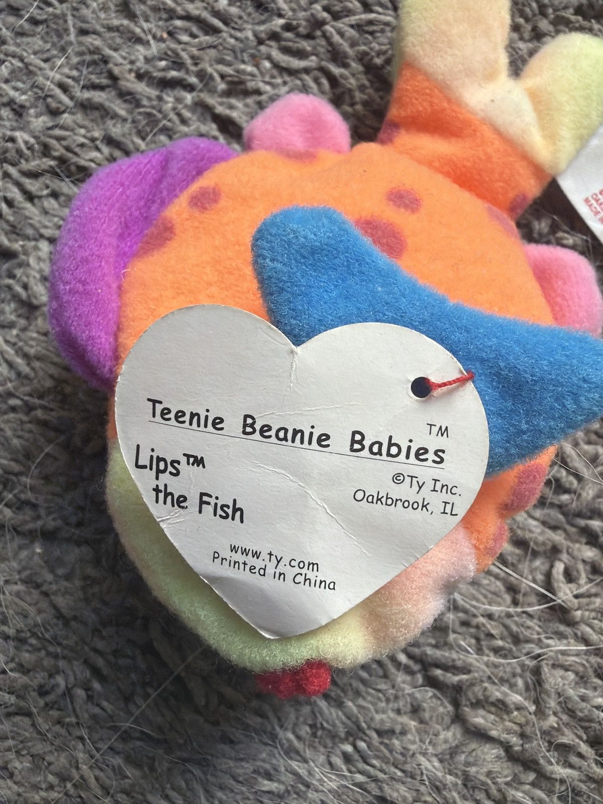 Vintage 1999 McDonald’s Ty Lips The Fish Teenie Beanie Baby Size ONE SIZE - 4 Thumbnail