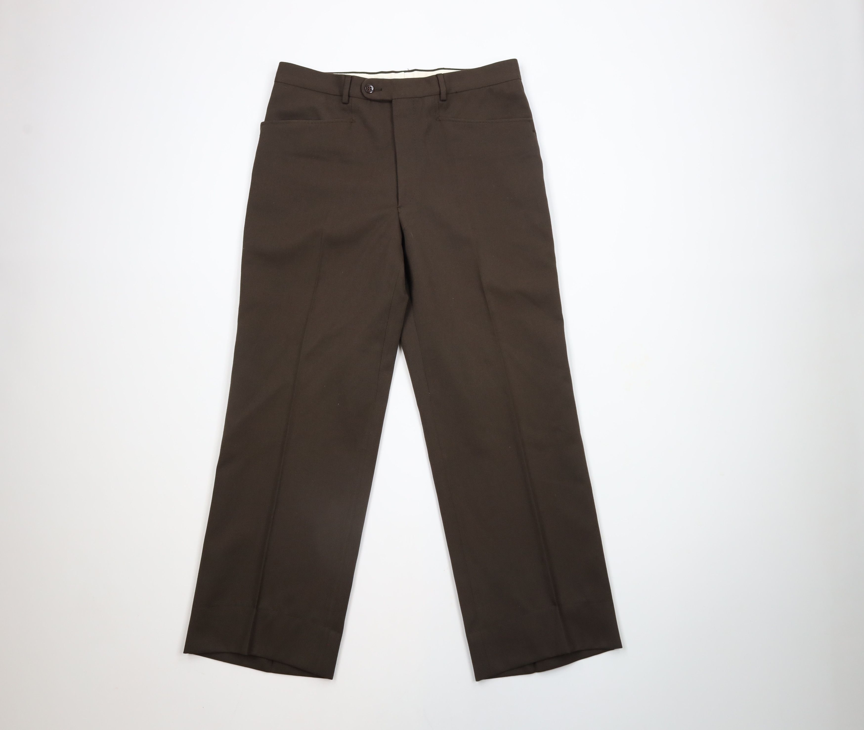 Vintage Vintage 70s Streetwear Bell Bottoms Pants Trousers Brown Size US 32 / EU 48 - 1 Thumbnail