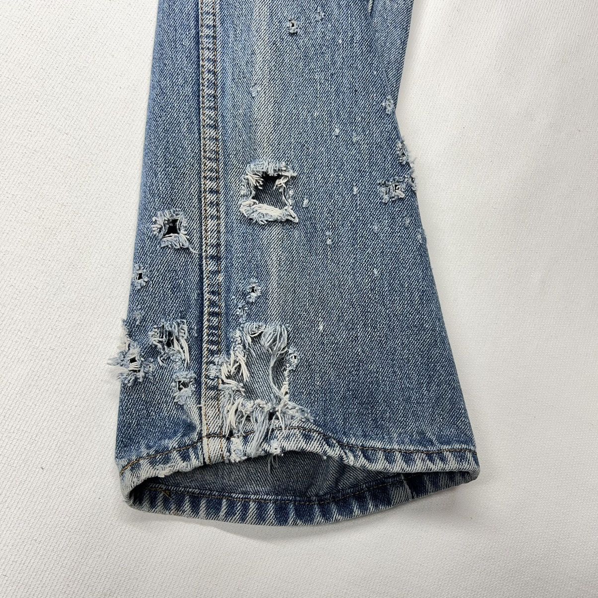 Levi's × Vintage Levis 505 Jeans Blue Straight Regular Fit Distressed Baggy Size US 33 - 4 Thumbnail