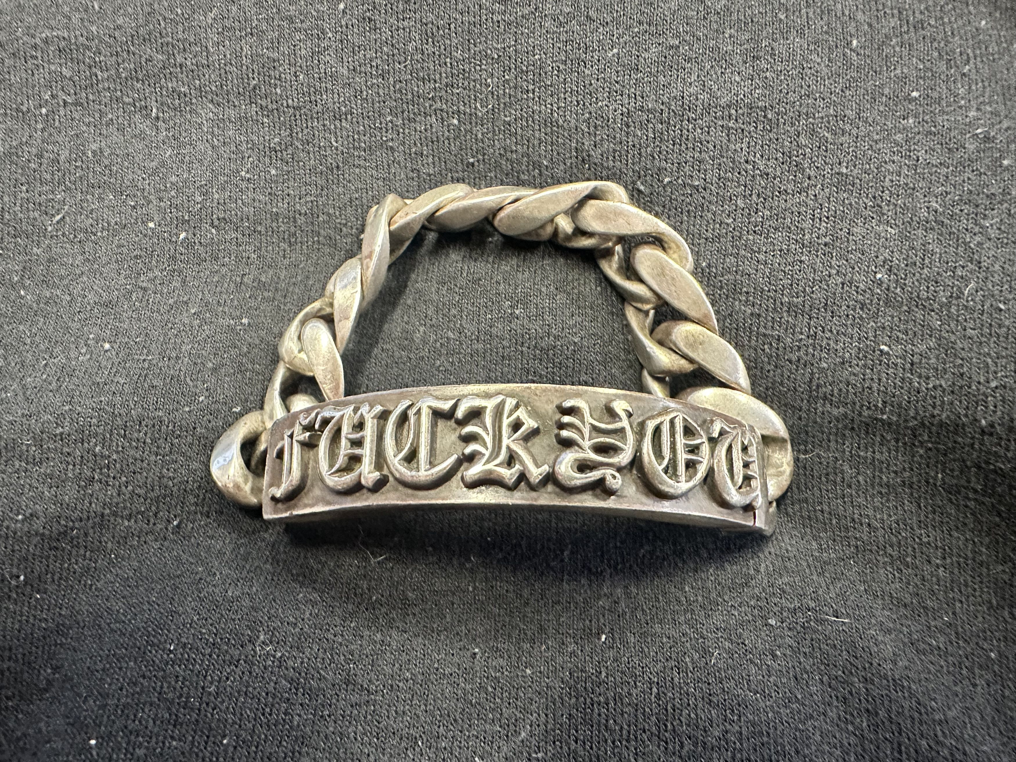 Chrome Hearts FUCK YOU 2003 Cuban Link ID Bracelet