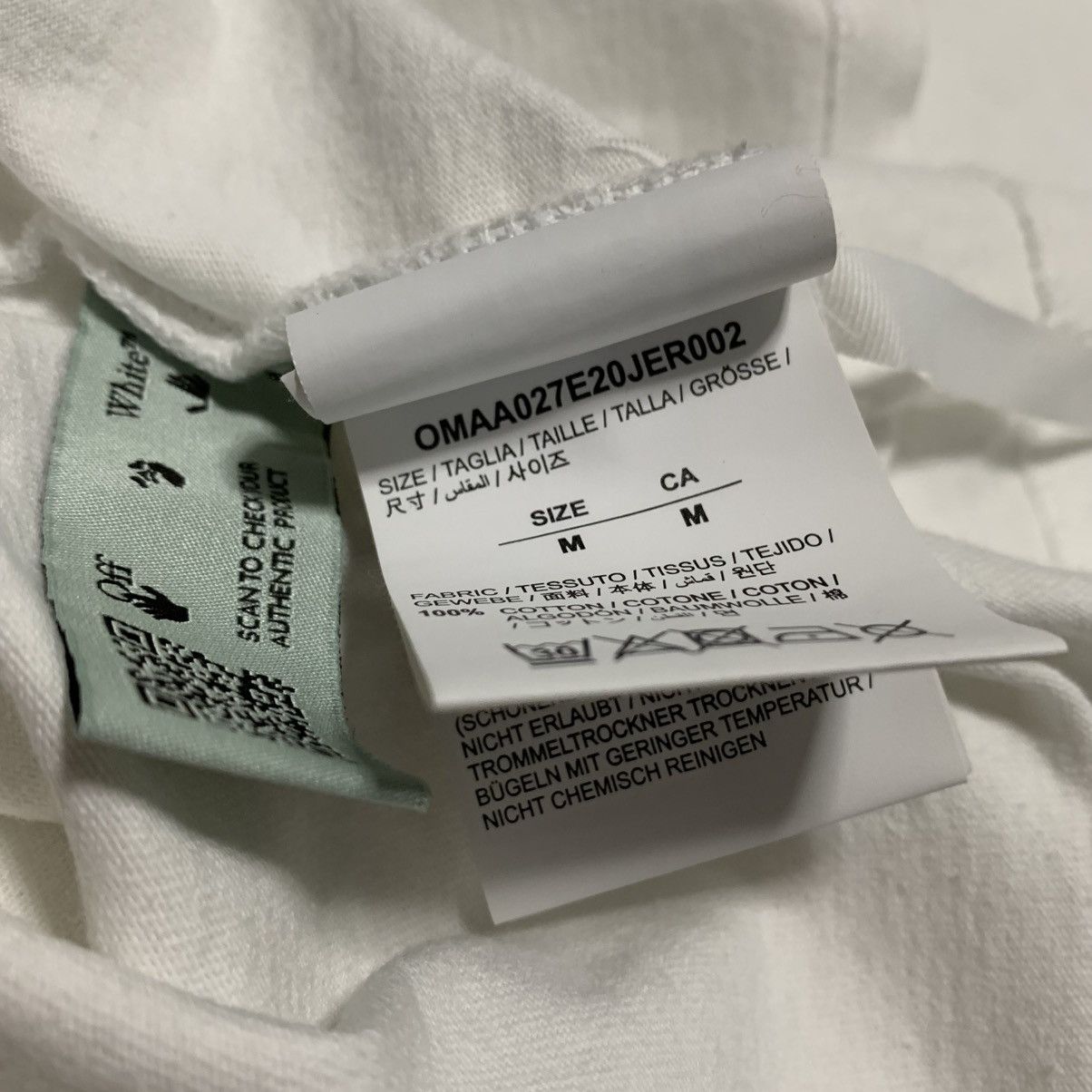 Off-White Off White Medium Hand Logo White Tee Virgil Abloh Size US M / EU 48-50 / 2 - 6 Thumbnail