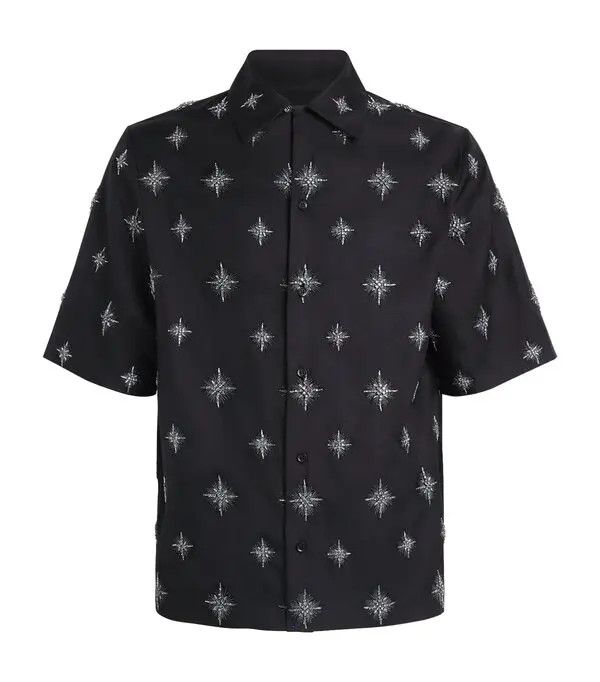 Amiri oc11z0426 Starburst Camp Shirt in Black Size US L / EU 52-54 / 3 - 1 Thumbnail