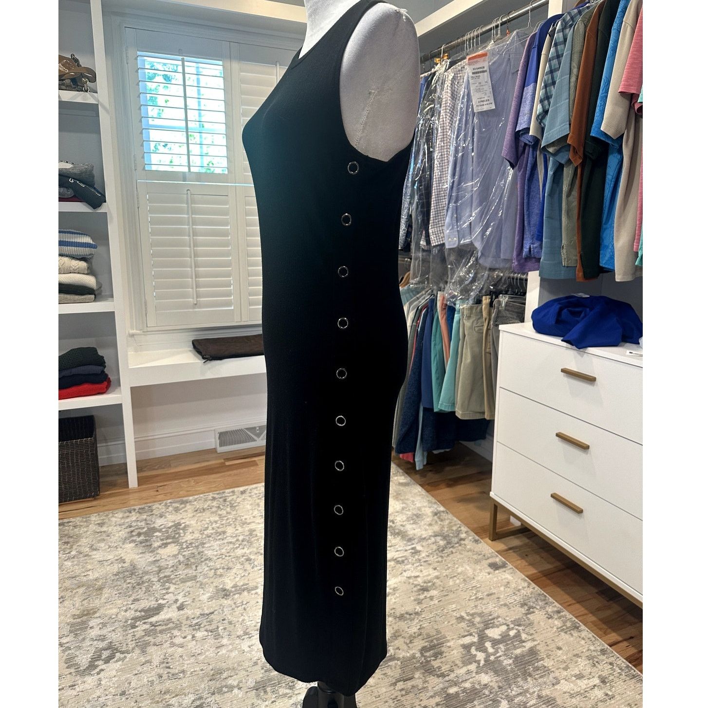 Steve Madden Steve Madden Womens Black Sleeveless Racerback Midi Dress M Size M / US 6-8 / IT 42-44 - 4 Thumbnail