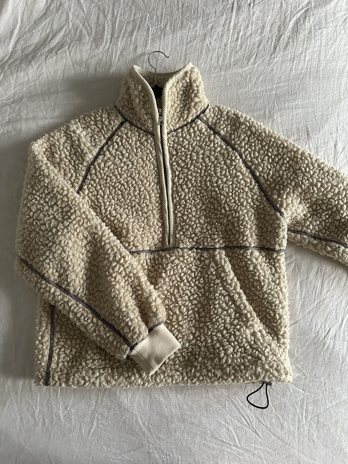 image of Designer Daniel Simmons Wool Pullover Fleece - Cream in White, Men's (Size Small)