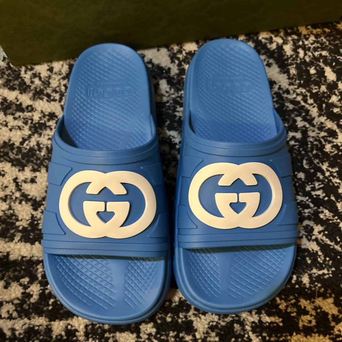 Gucci Gucci Men Interlocking G Slide Sandal Blue Size US 7 / EU 40 - 3 Thumbnail
