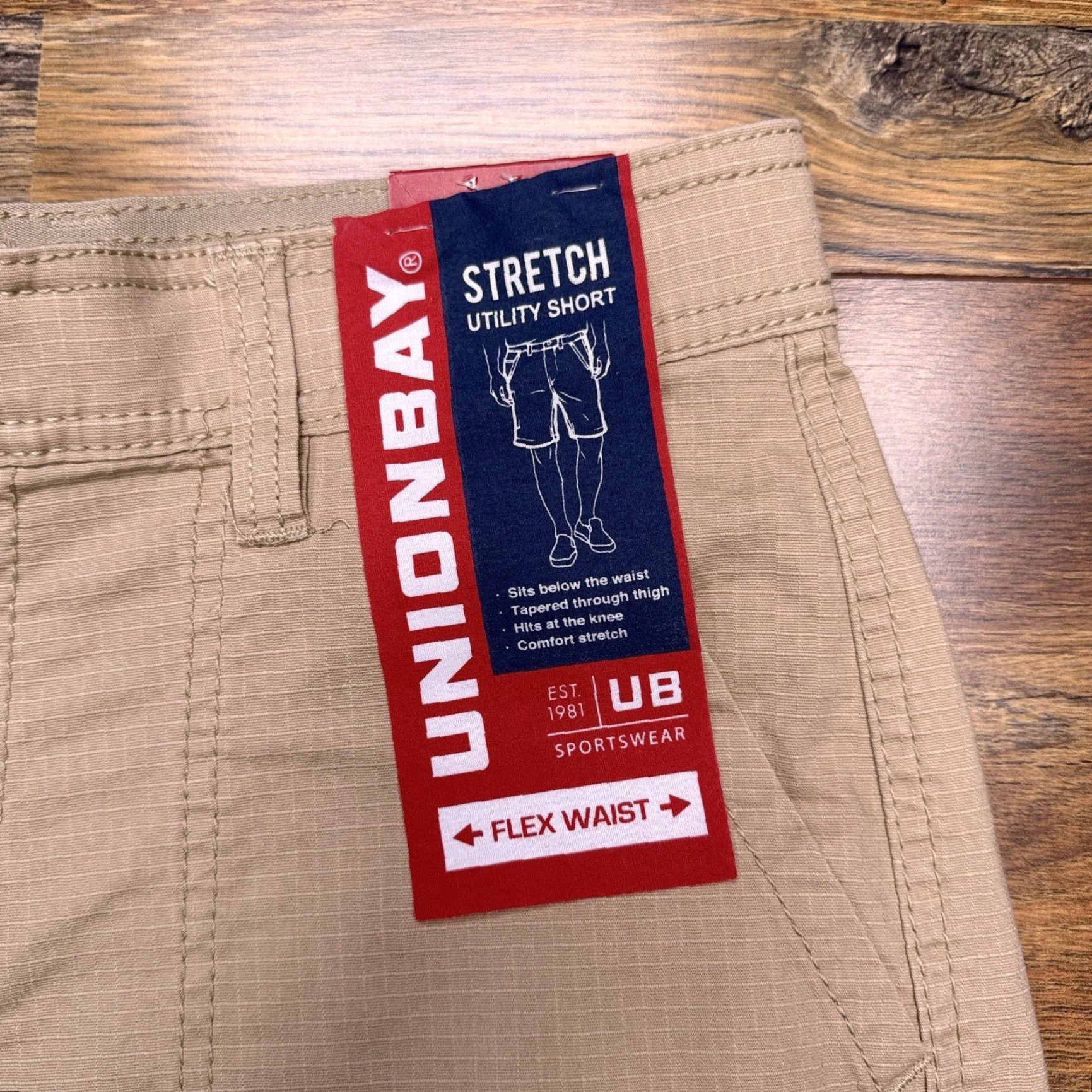 Vintage **Union Bay Stretch Mid Rise Cargo Shorts Mens Tan 30 Inseam** User: **Union Bay Stretch Mid Rise Cargo Shorts Mens Tan 30 Inseam** Size US 30 / EU 46 - 3 Thumbnail