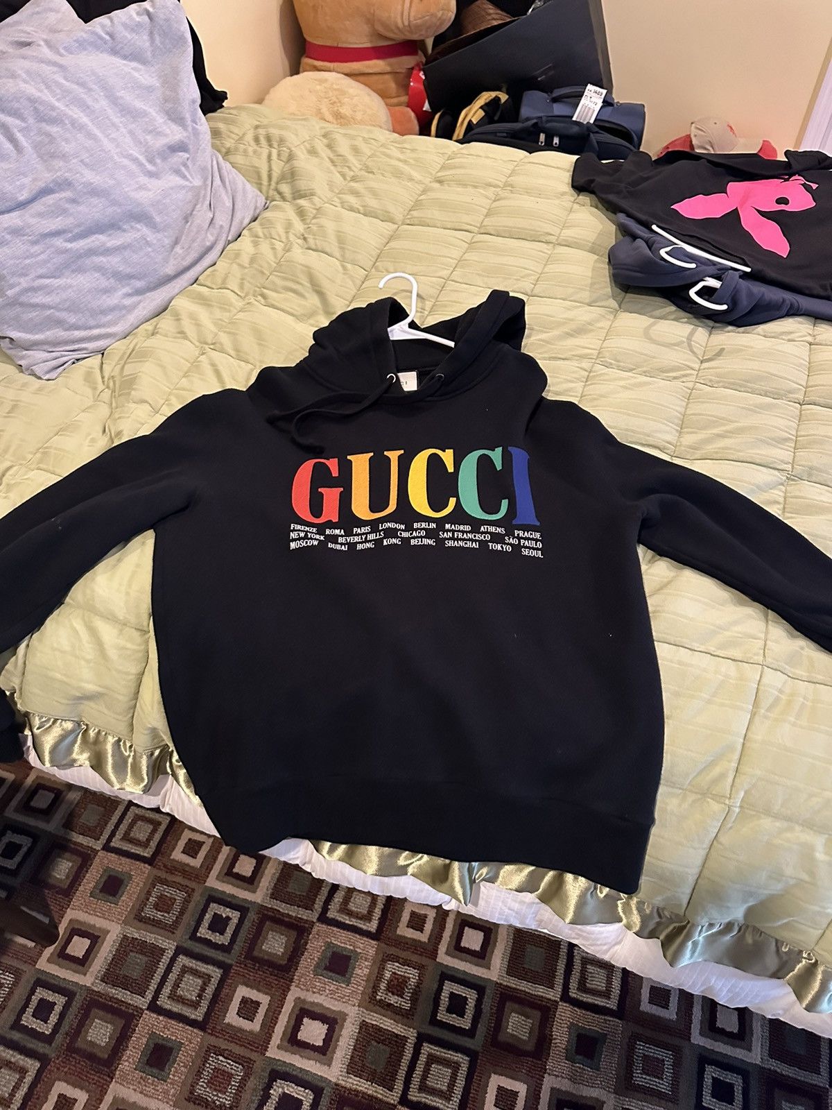 Gucci Gucci Cities Rainbow Logo Hoodie Size Medium Grailed