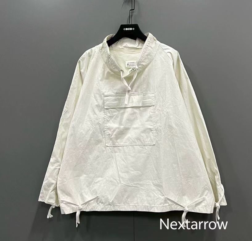 Maison Margiela Maison Margiela White Drawstring Hoodie 2412-Nextarrow Size US M / EU 48-50 / 2 - 1 Thumbnail