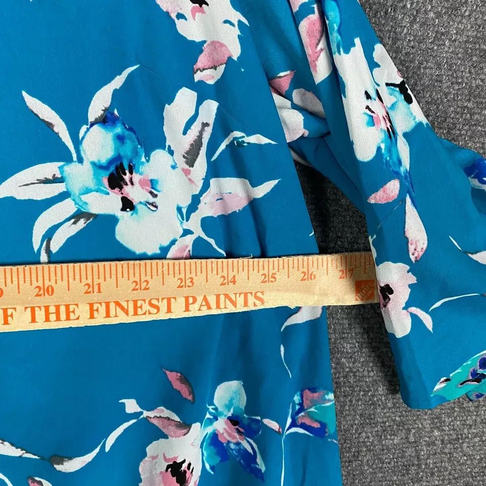 Other Lane Bryant Blouse Women's 18/20 Floral Blue Polyester Plus Size 3XL / US 20-22 - 5 Thumbnail