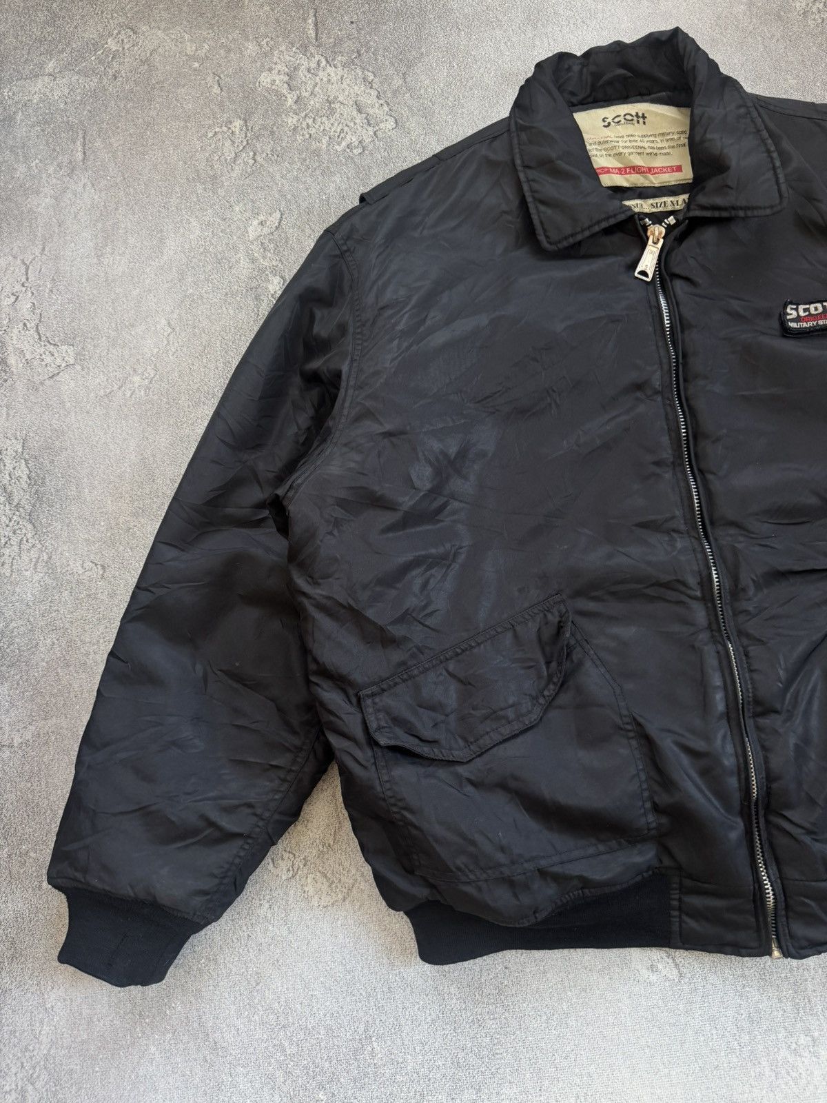 Schott Scott XL/size MA-2 M2 Military Flight pilot bomber jacket Size US XL / EU 56 / 4 - 11 Thumbnail