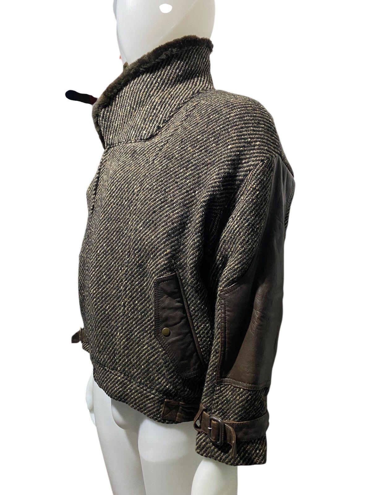 Vintage Vintage Rodex of London wool leather hybrid biker jacket Size US L / EU 52-54 / 3 - 4 Thumbnail