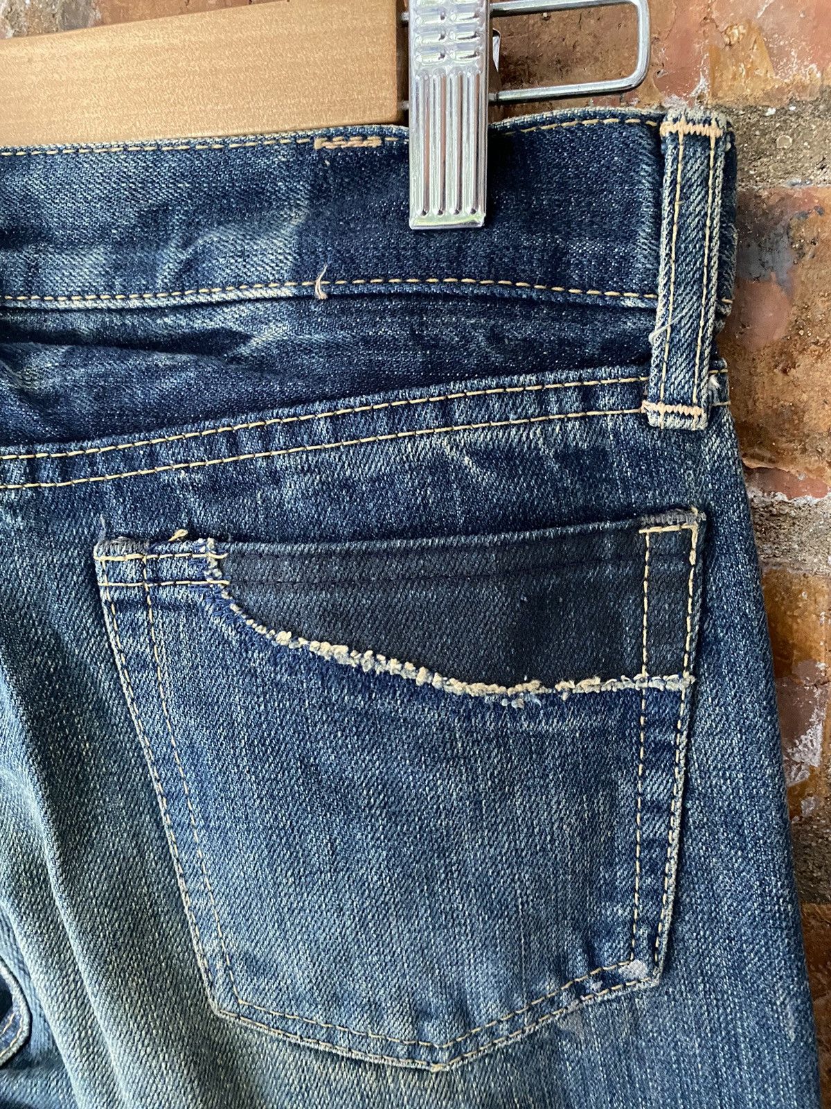 Kapital Vtg DMG Domino whisker patchwork distresses denim Size US 29 - 17 Thumbnail