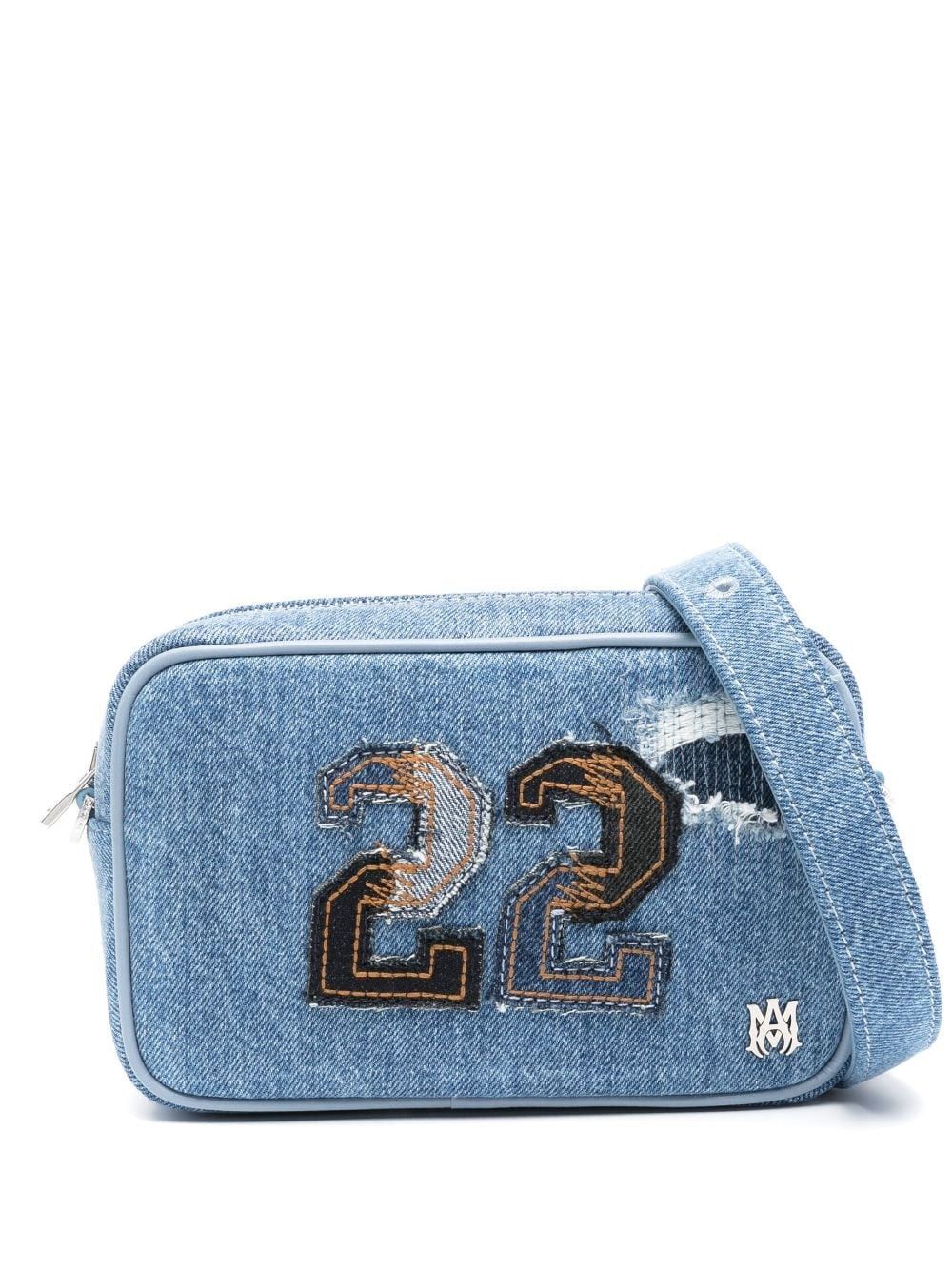 Amiri o1s1wg110825 Size: OS / 22 Repair Messenger Bag in Blue Size ONE SIZE - 1 Thumbnail