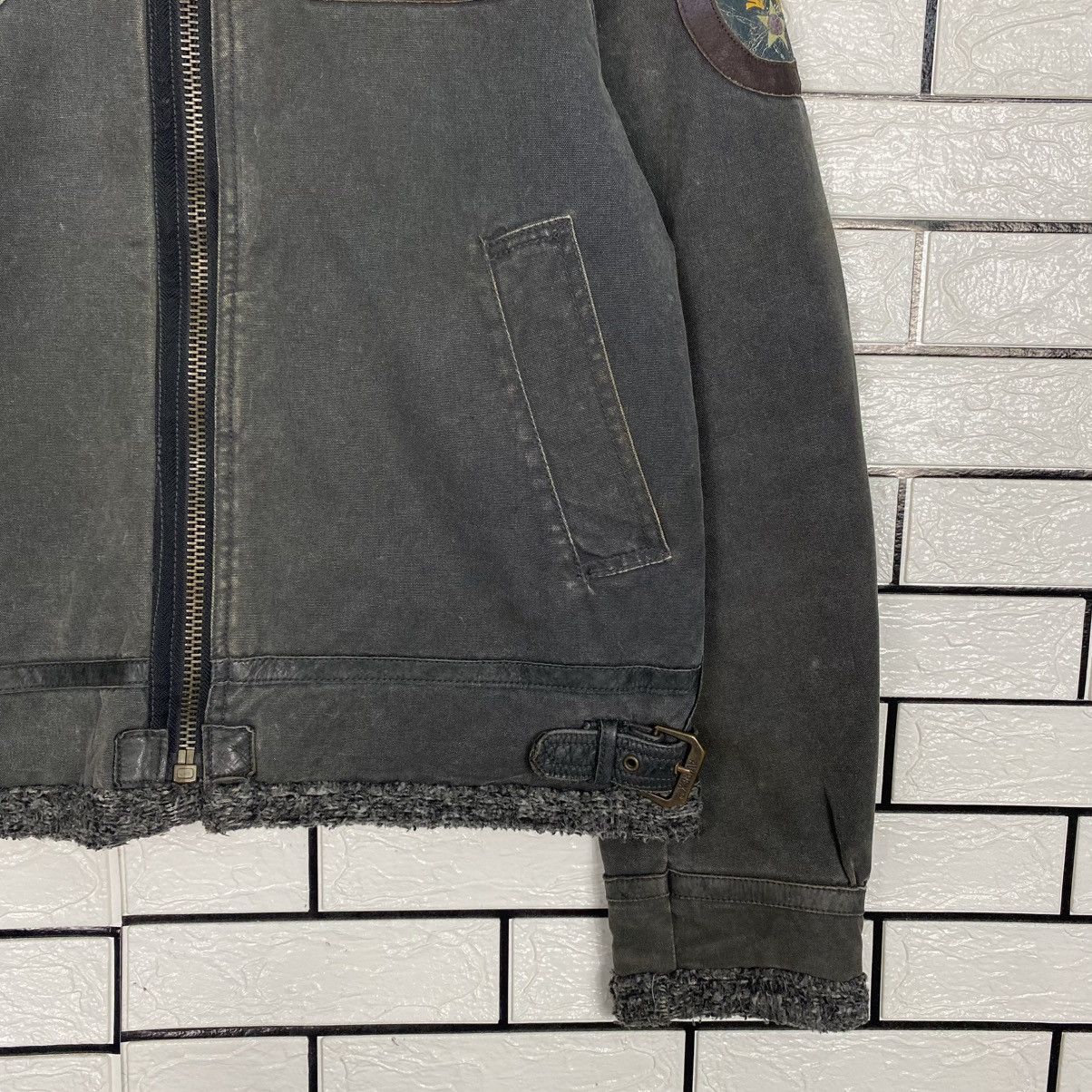 Avirex 🔥VINTAGE BIKER MILITARY JACKET AVIREX BIG LOGO BACKHIT USN Size US XL / EU 56 / 4 - 8 Thumbnail