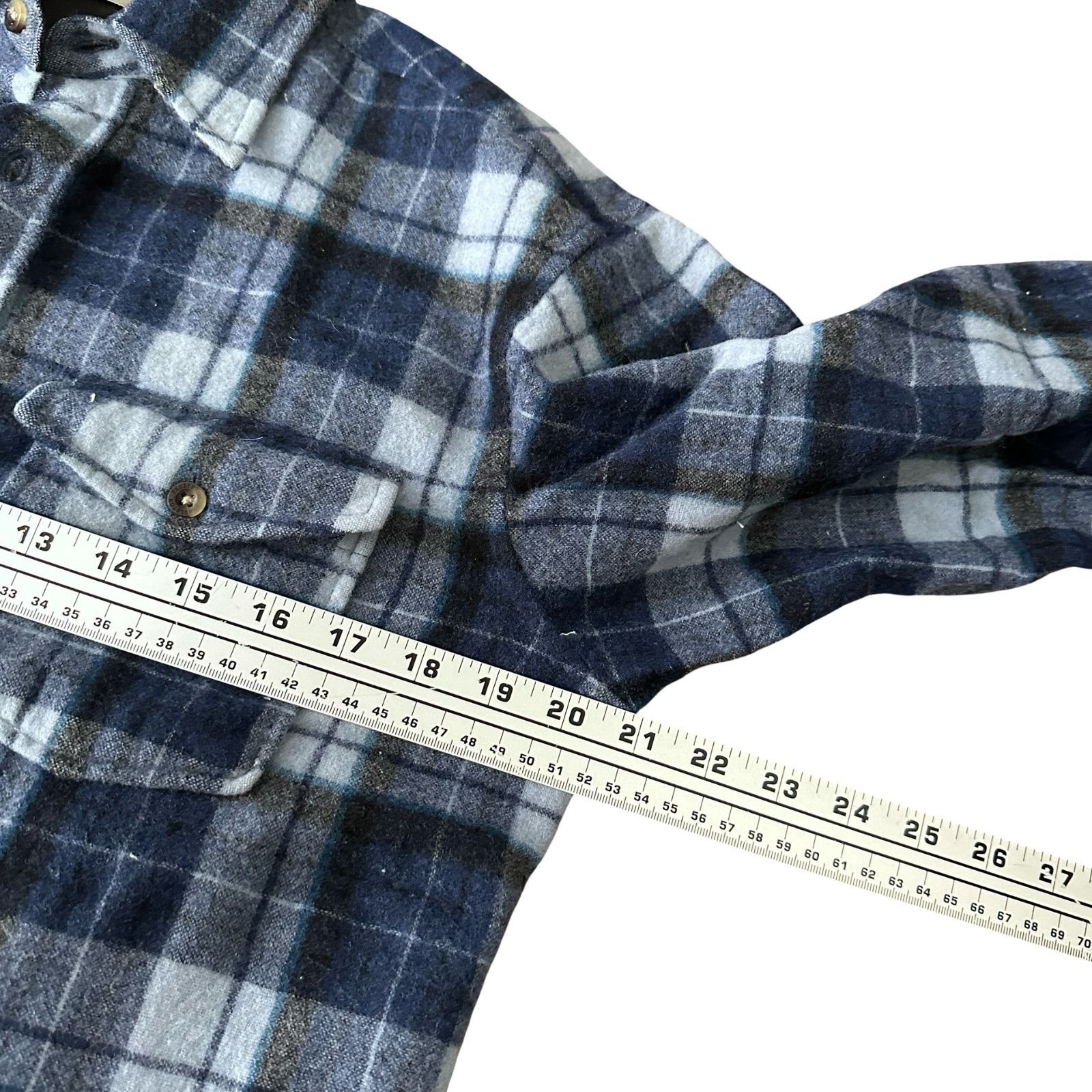 Pendleton Pendleton Flannel Shirt Mens M Blue White Plaid 100% Wool Size US M / EU 48-50 / 2 - 7 Thumbnail