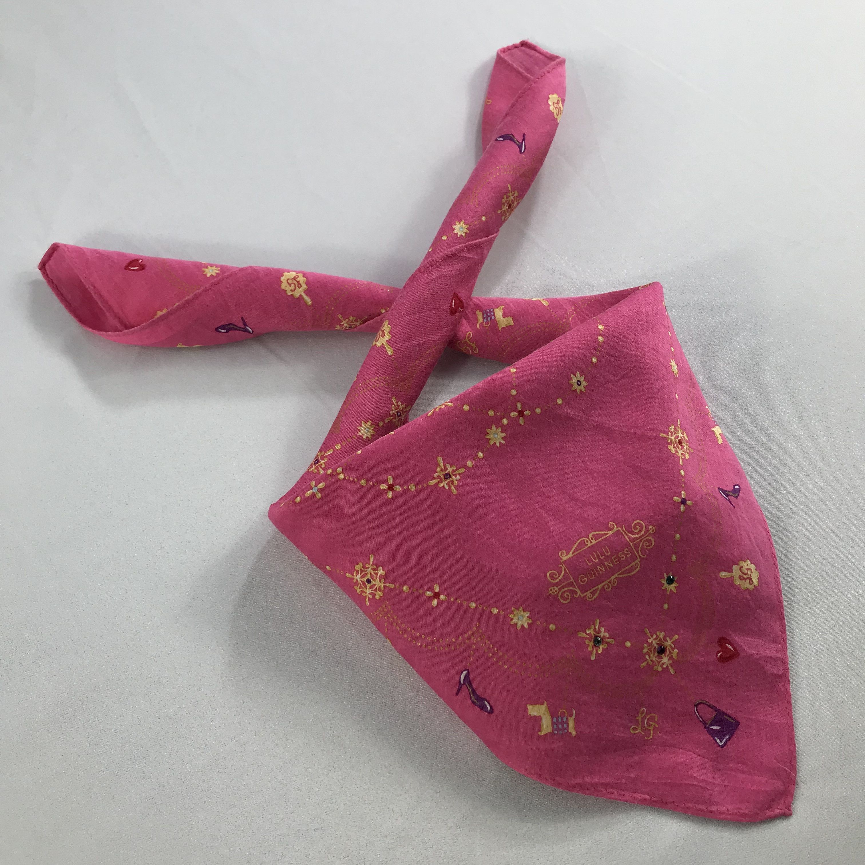 Vintage Lulu Guinness Bandana / Handkerchief / Neckerchief -S2616 Size ONE SIZE - 4 Thumbnail