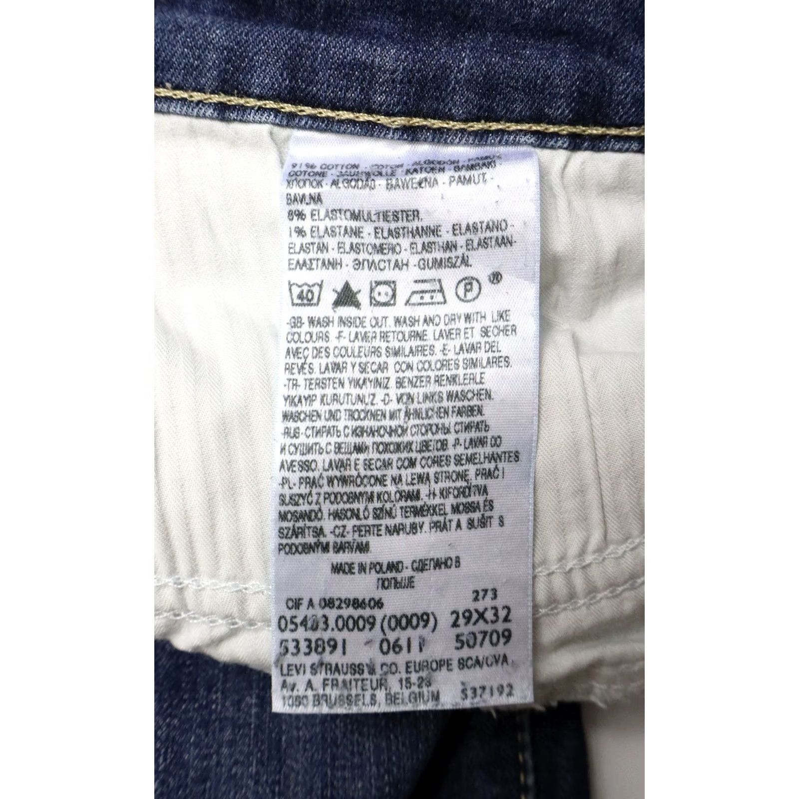 Levi's Levi's Slight Curve Skinny Jeans Women's W29/L32 Vintage Blue Zip Fly Stretchy Jeans Size 29" - 5 Thumbnail