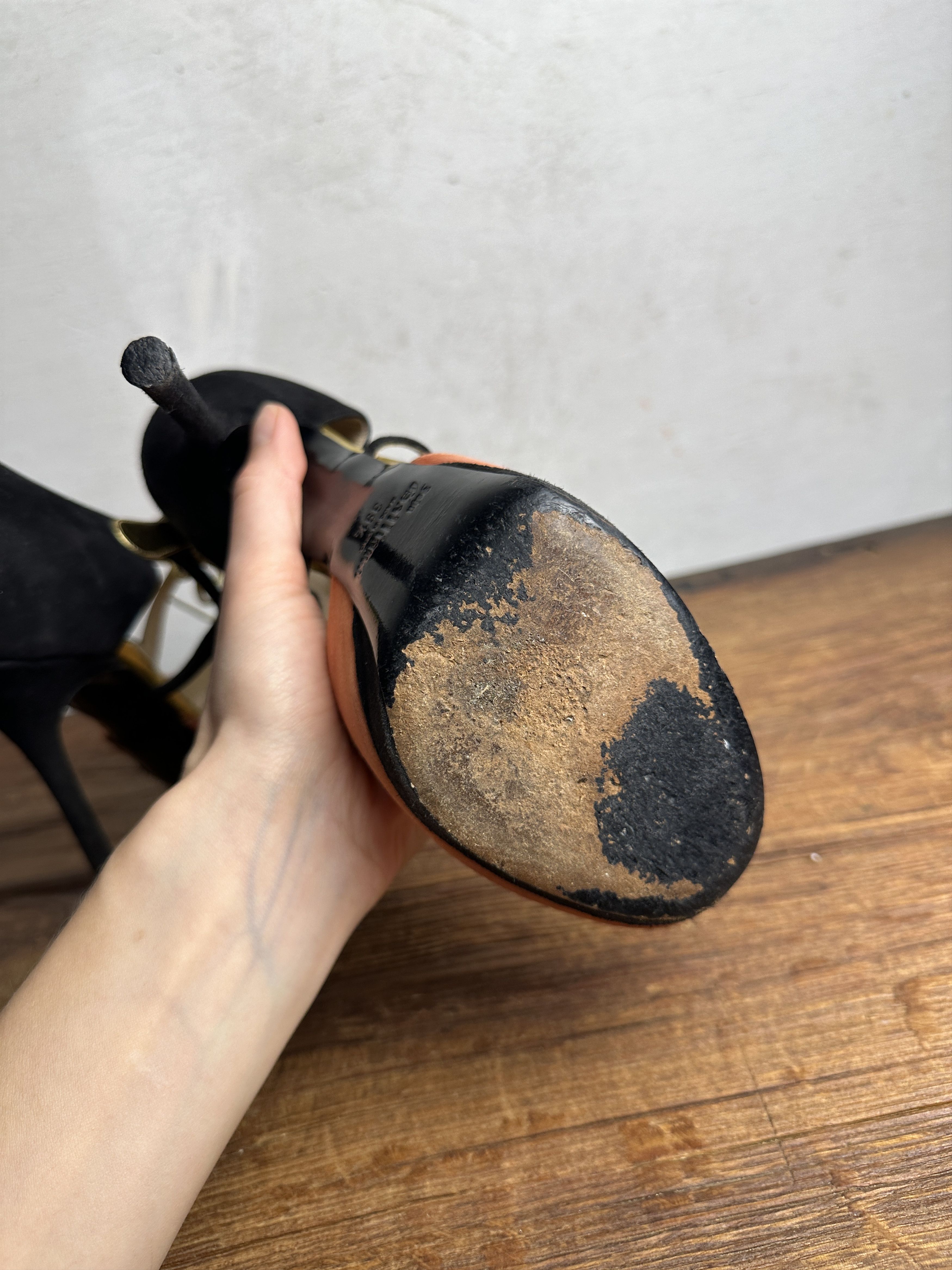 John Galliano John Galliano Archive Silk/Suede High Heeled Shoes Size US 9.5 / IT 39.5 - 6 Thumbnail