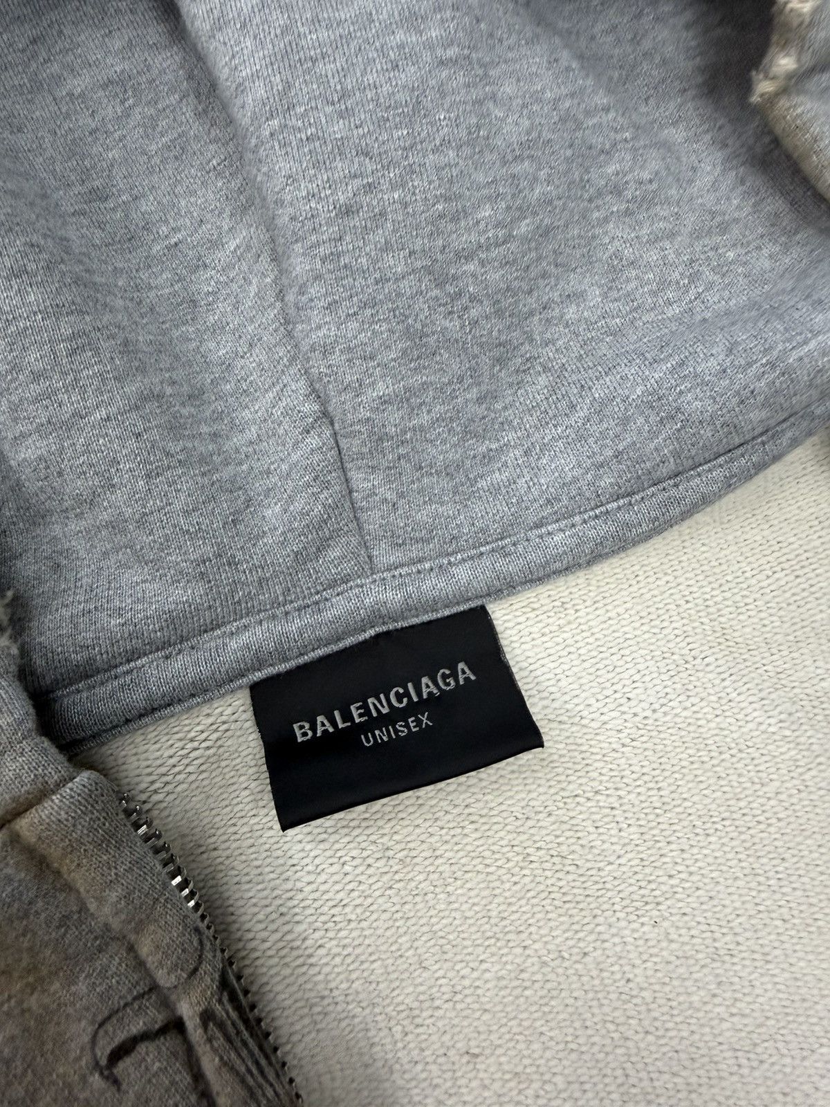 Balenciaga TATTOO HOODIE GREY ZIP UP Size US S / EU 44-46 / 1 - 3 Thumbnail