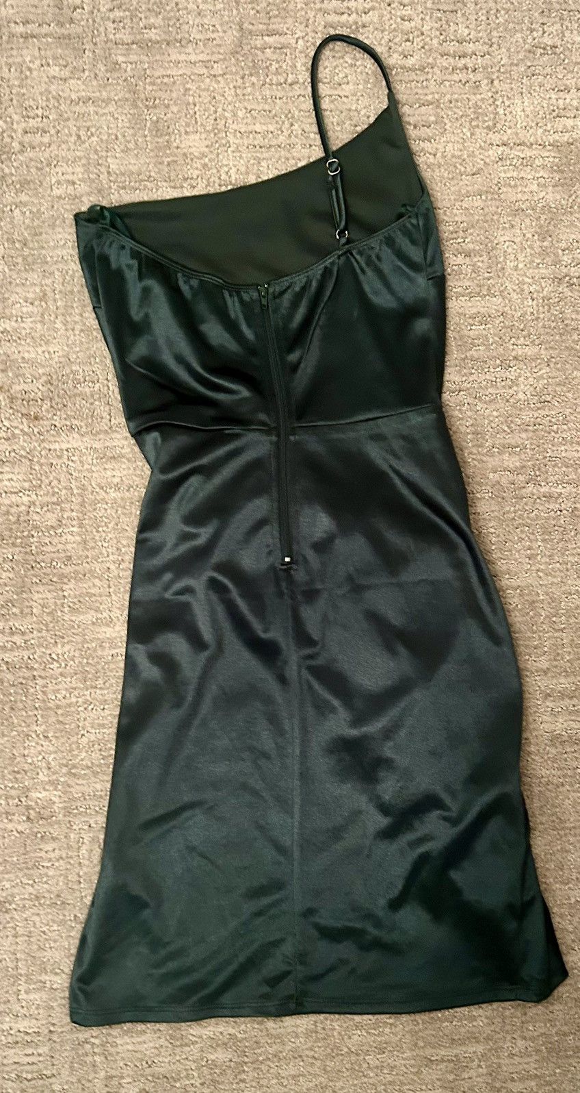 Other Windsor one shoulder green satin mini dress Size XS / US 0-2 / IT 36-38 - 3 Thumbnail