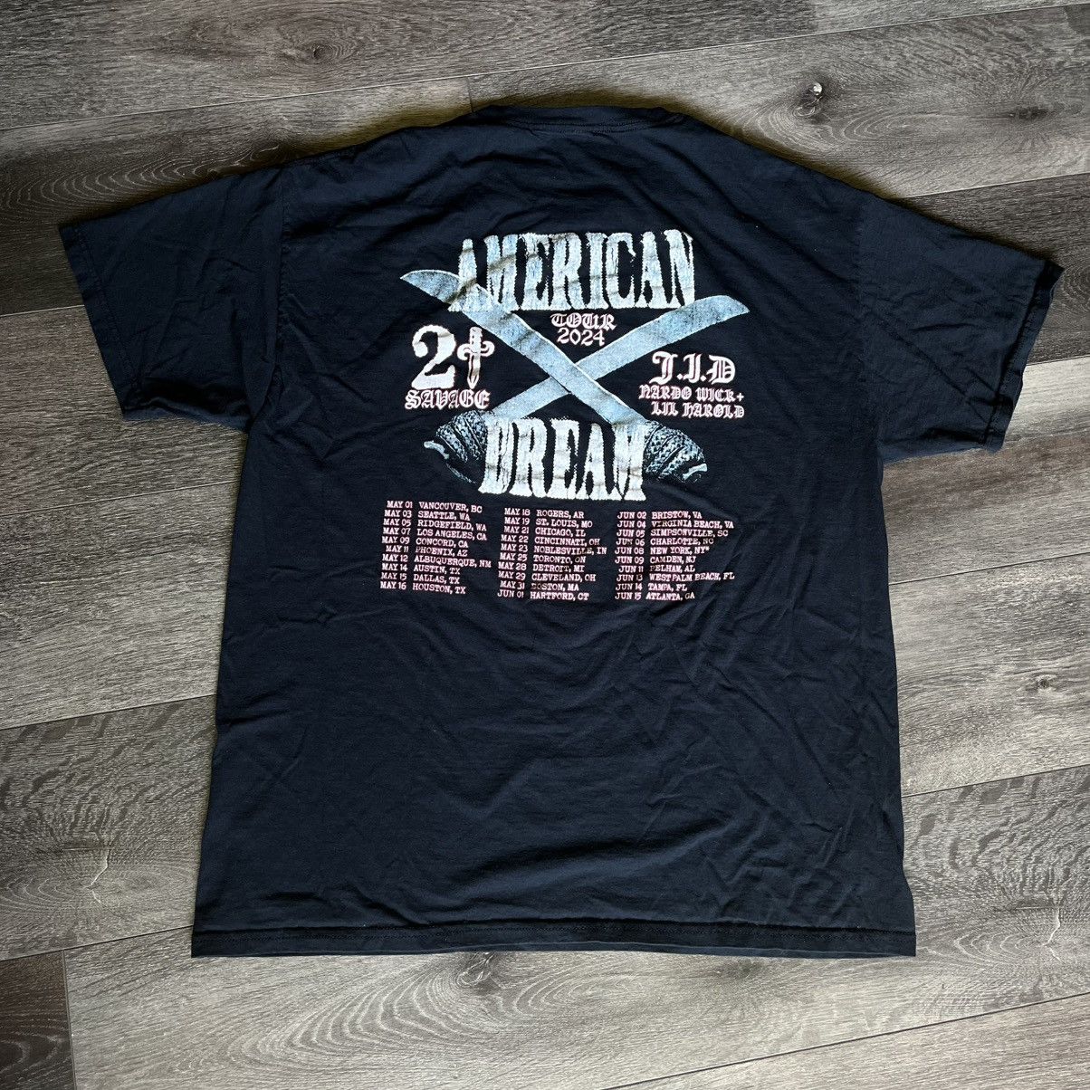 21 Savage 21 Savage with JID The American Dream Tour Rap Logo T Shirt Size US L / EU 52-54 / 3 - 2 Thumbnail