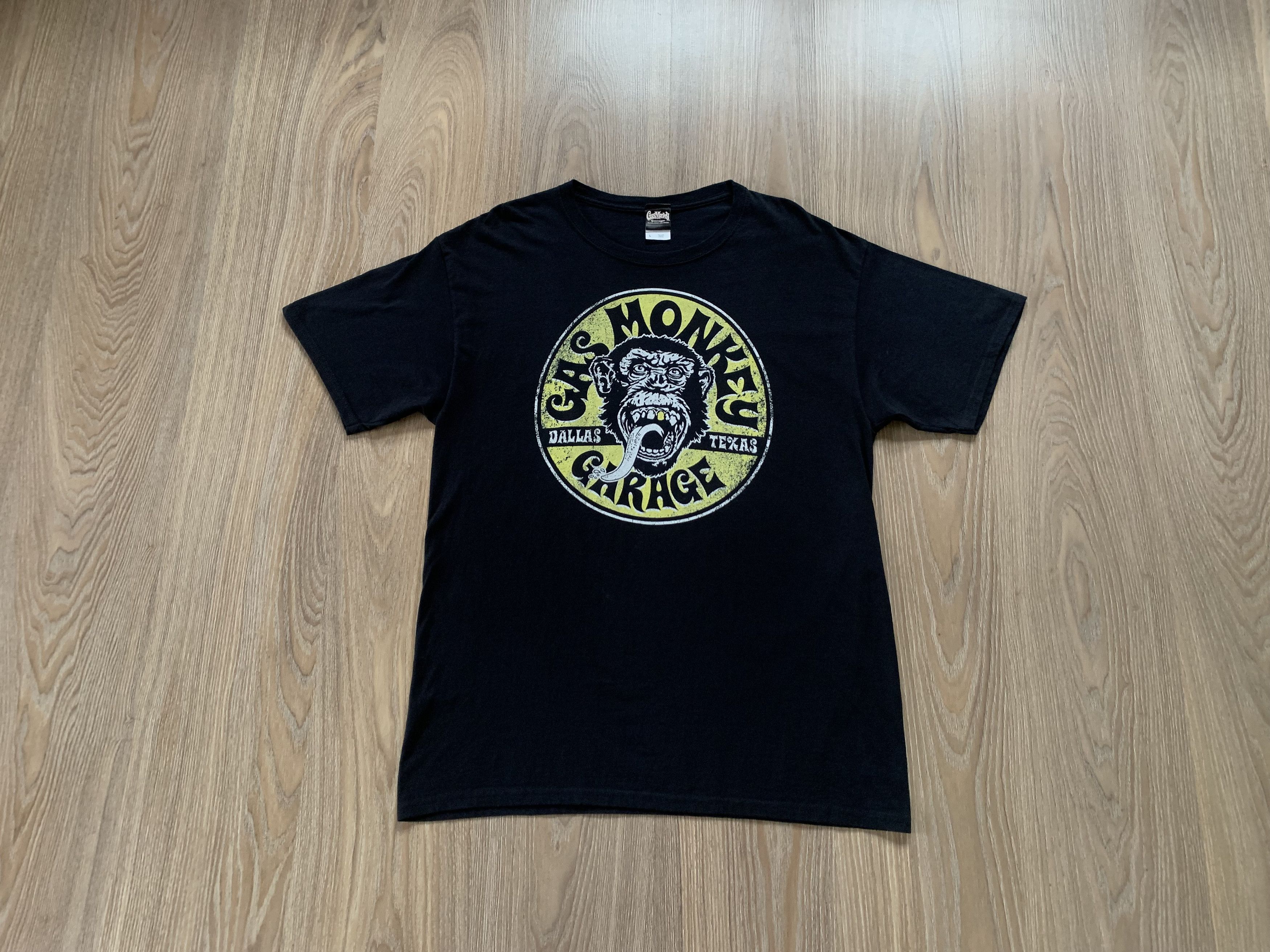 Fruit Of The Loom Vintage Gas Monkey Garage Black Printed T-Shirt Size US L / EU 52-54 / 3 - 1 Thumbnail