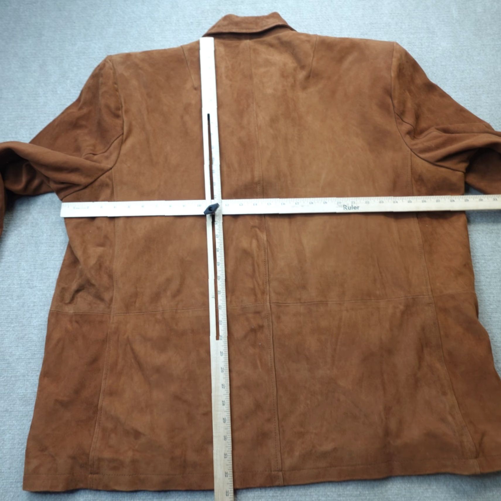 Vintage Studio Suits Jacket 4XL Brown Caramel Leather Suede Blazer NEW Size 48R - 5 Thumbnail