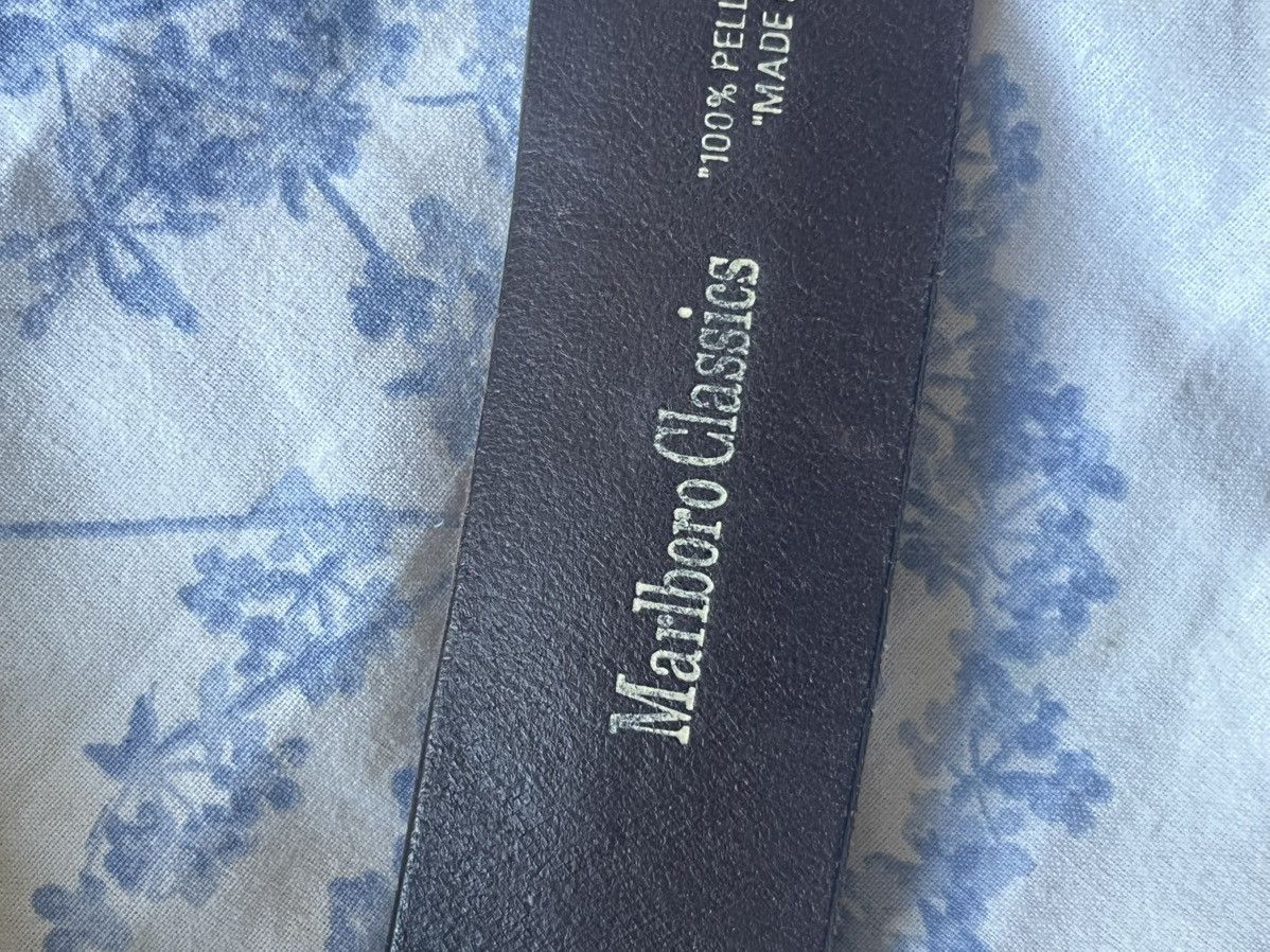 Marlboro Classics Vintage Marlboro Classics brown leather belt silver buckle Size ONE SIZE - 4 Thumbnail
