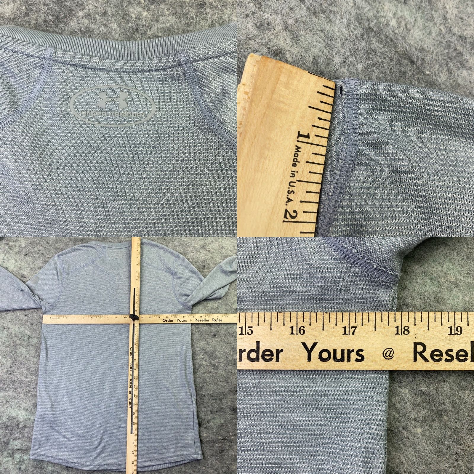 Under Armour Under Armour Shirt Mens Small Grey Threadborne Henley Headgear Long Sleeves Size US S / EU 44-46 / 1 - 8 Thumbnail