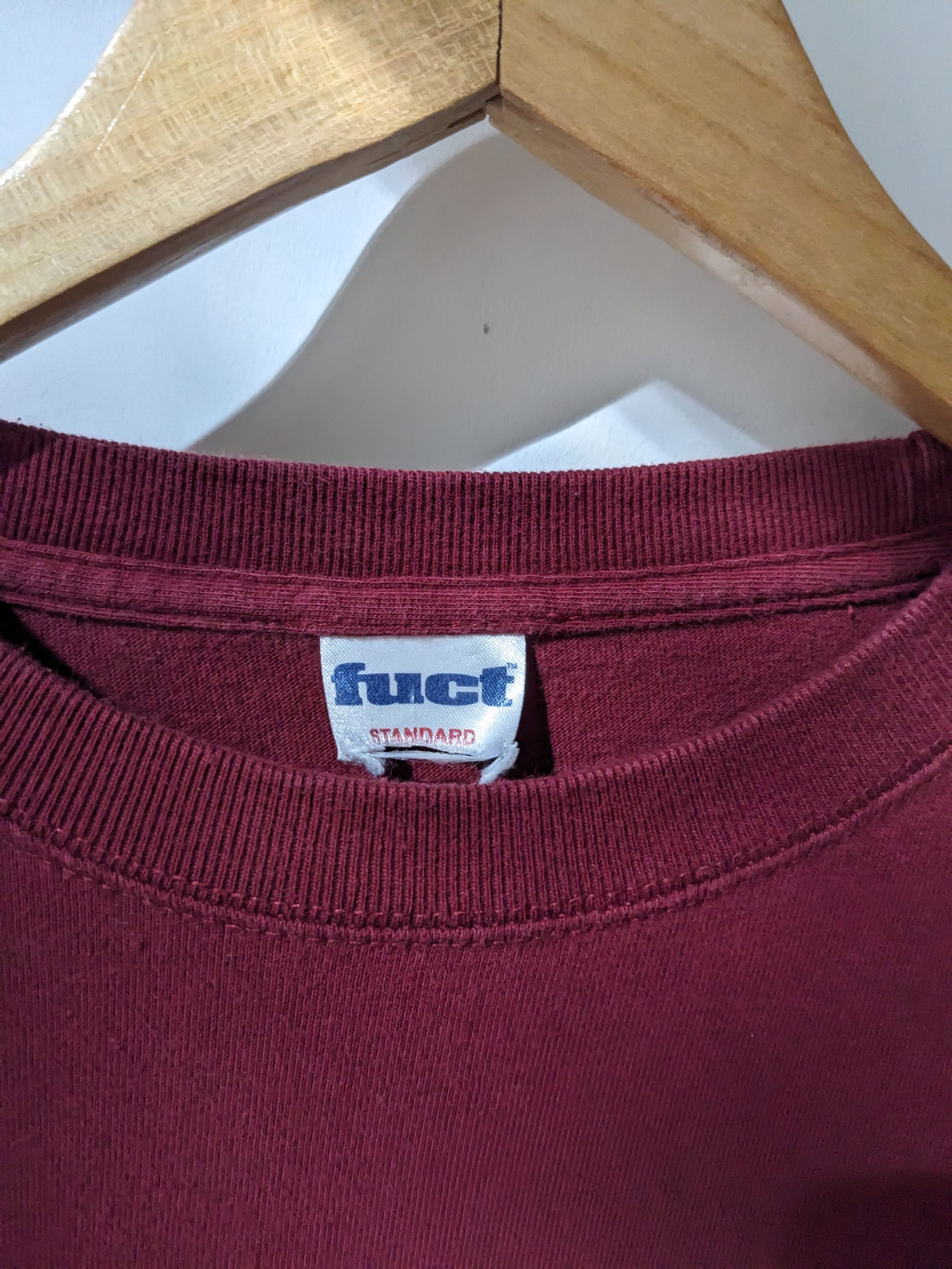 FUCT Fuct Long Sleeve Shirt Pocket Burgundy Red Pullovers Size US M / EU 48-50 / 2 - 3 Thumbnail