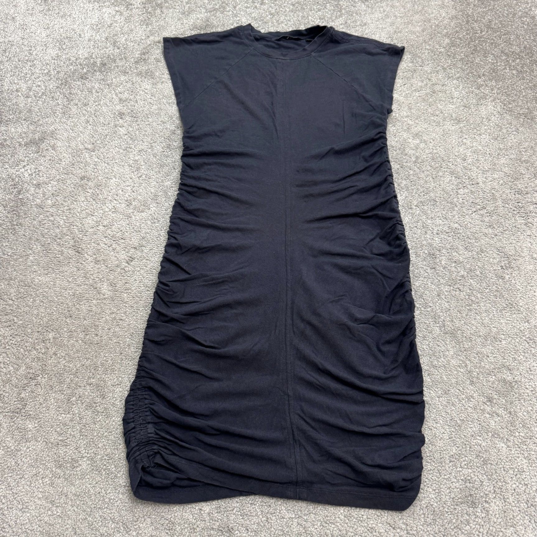 Athleta Athleta Dress Womens Small Nay Blue Sleeveless Bodycon Mini Ruched Casual Fashion Size S / US 4 / IT 40 - 2 Thumbnail