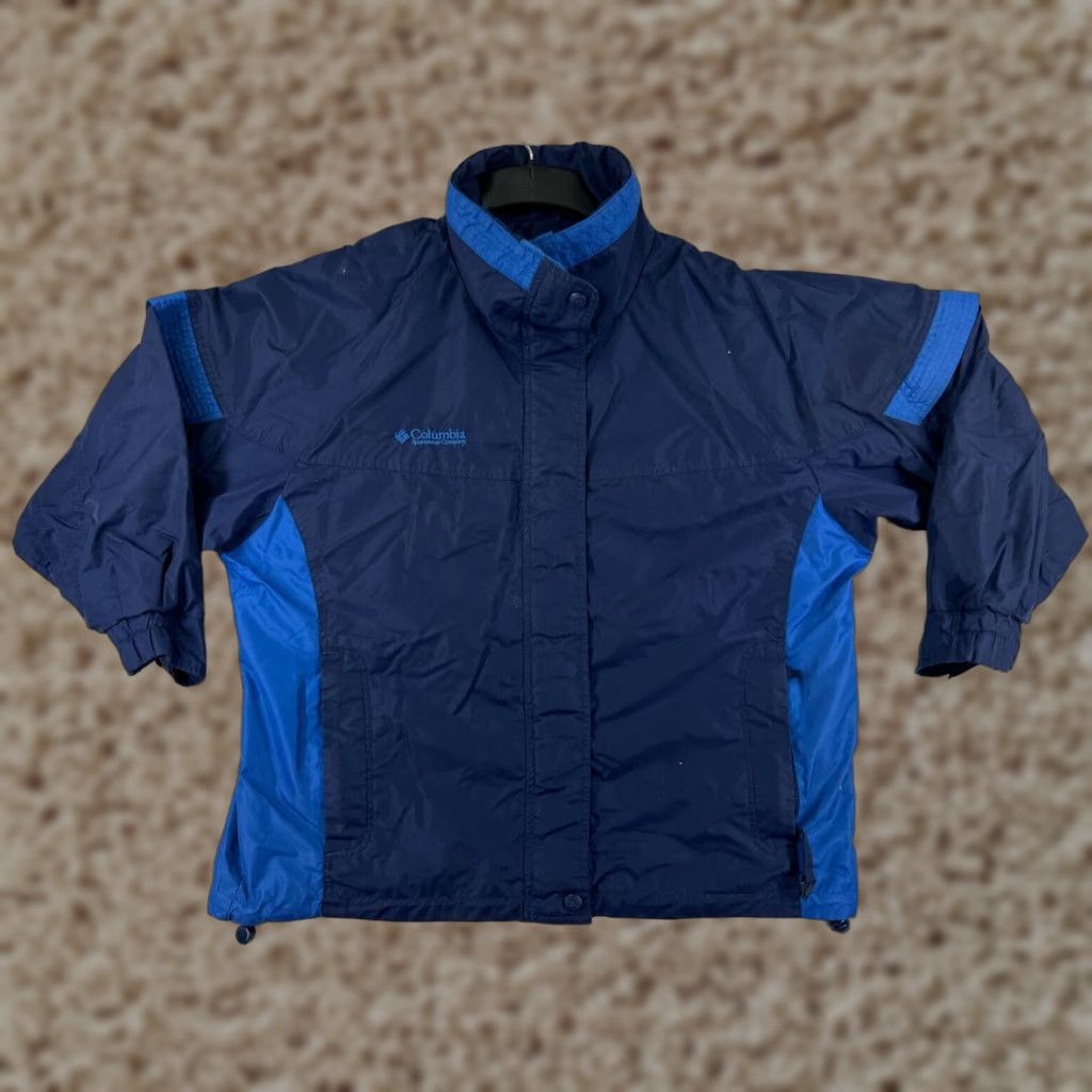 Vintage Columbia Jacket Womens Extra Large Blue Bugaboo Windbreaker Mock Neck Outer Shel Size XL / US 12-14 / IT 48-50 - 1 Thumbnail