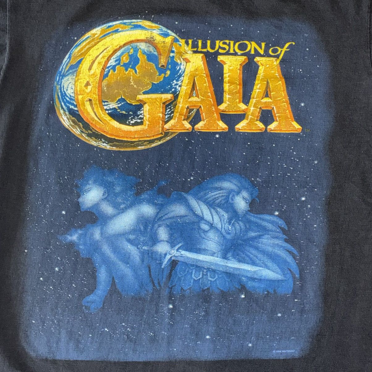 Nintendo 1994 Nintendo Illusion of Gaia black tee shirt Dry Rot Size US L / EU 52-54 / 3 - 2 Thumbnail