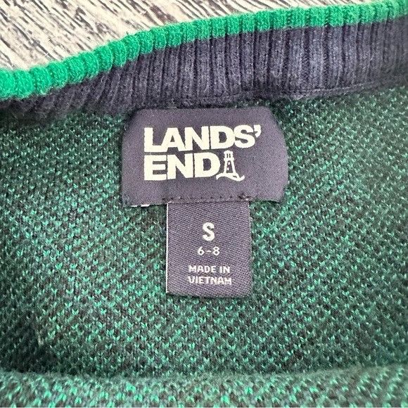 Lands' End Lands’ End Cotton Blend Plaid Crewneck Sweater Size S / US 4 / IT 40 - 4 Thumbnail