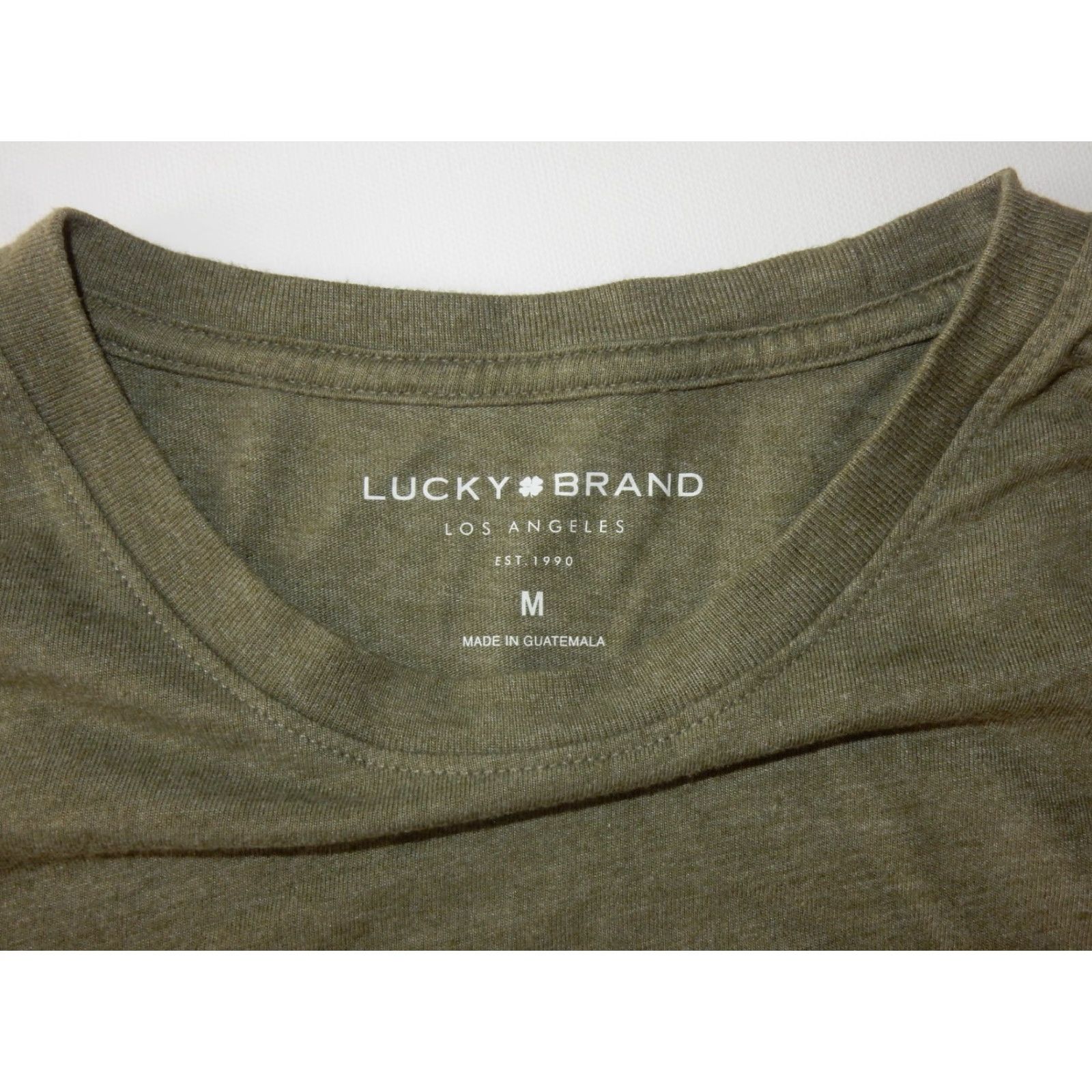 Lucky Brand Lucky Brand Men's T-Shirt Size L Green 4 Leaf Clover Graphic Print Short Sleeve(Men) Size US L / EU 52-54 / 3 - 2 Thumbnail