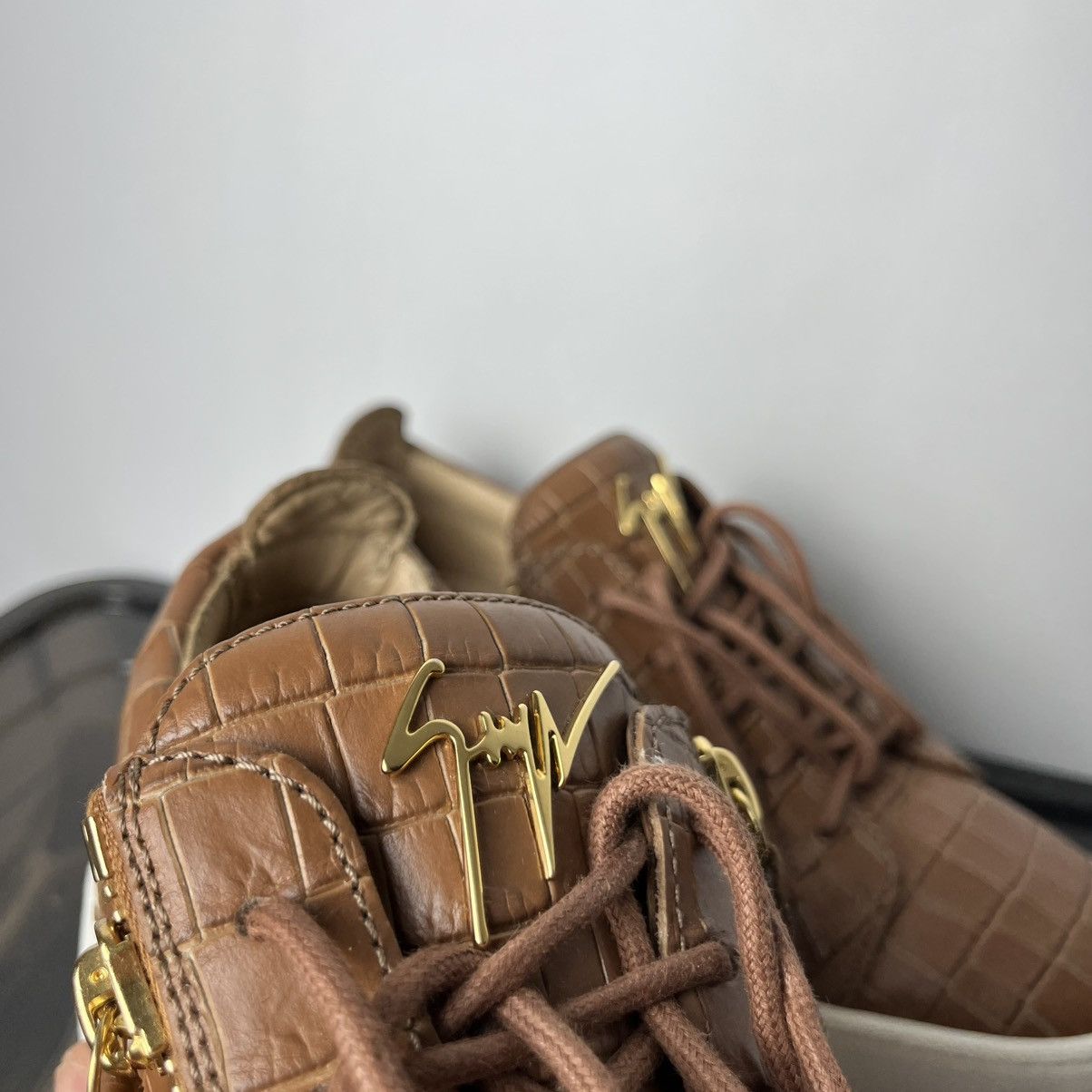 Giuseppe Zanotti Giuseppe Zanotti Derapage Moc-Croc Double-Zip Sneakers Size US 7.5 / EU 40-41 - 5 Thumbnail