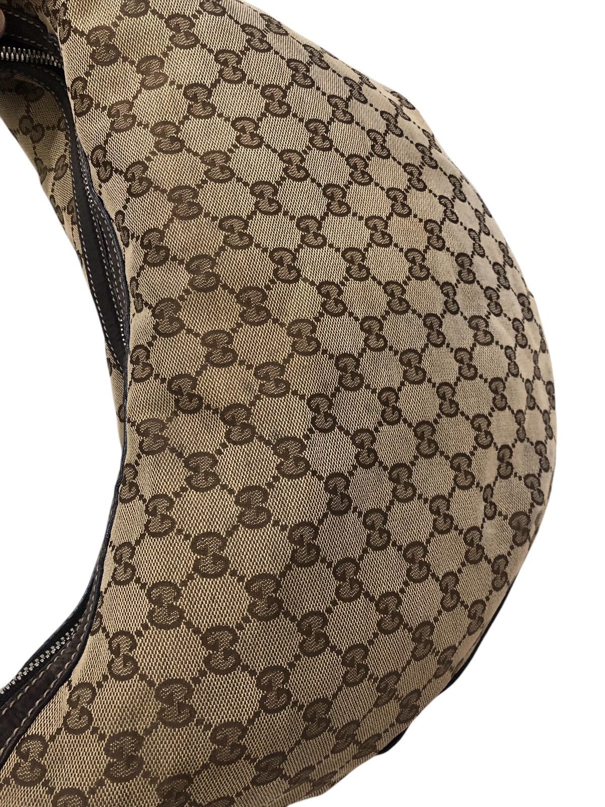 Gucci Gucci Monogram Biba Hobo Dark Brown Shoulder Bag Size ONE SIZE - 21 Thumbnail