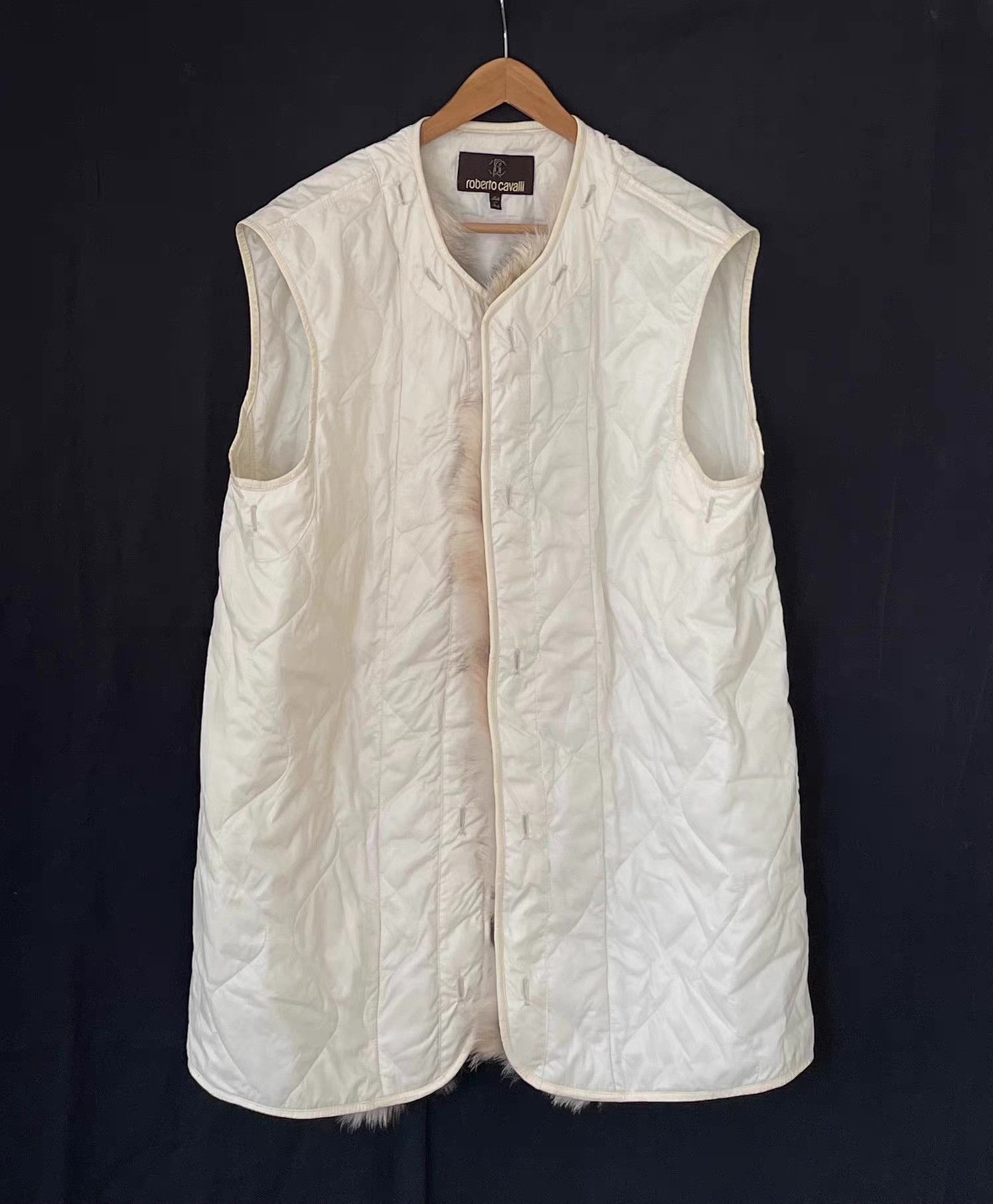Roberto Cavalli Roberto Cavalli Fur-Trimmed Quilted Vest Ｑ21 Size US M / EU 48-50 / 2 - 7 Thumbnail