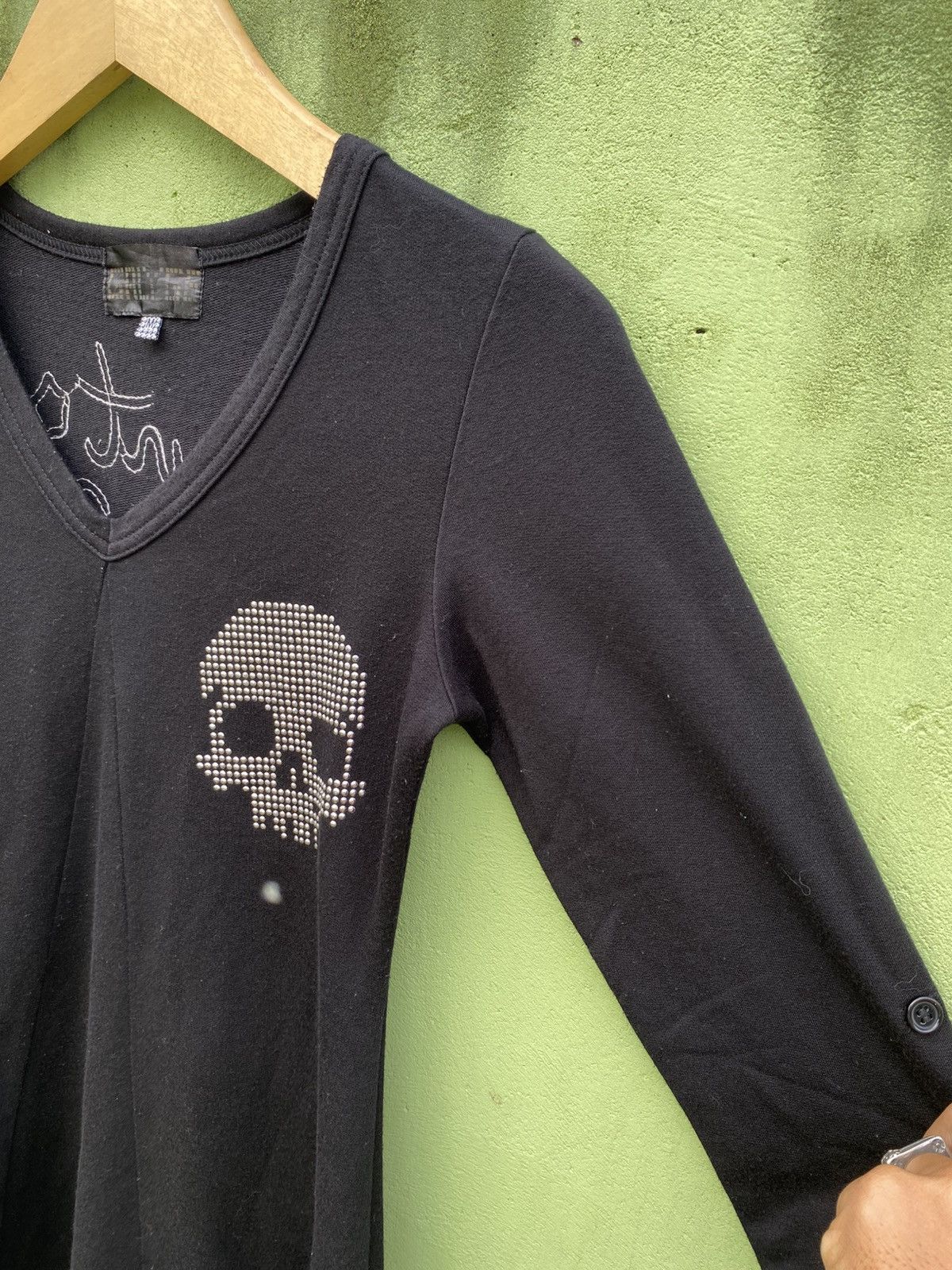 Japanese Brand Galyge Black Tunic Dress With A Skull Crossbones Rhinestone Size M / US 6-8 / IT 42-44 - 5 Thumbnail