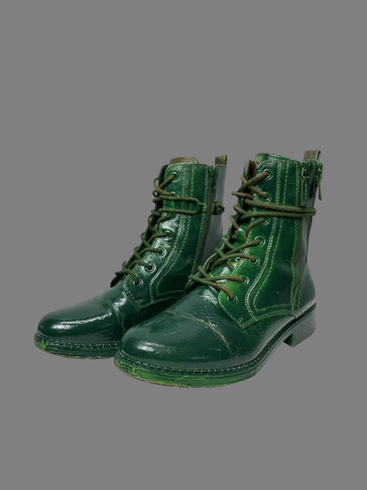 If Six Was Nine Avantgarde Punk Leather Boots GUIDI AS 98 Vintage Japan Size US 6.5 / IT 36.5 - 1 Thumbnail