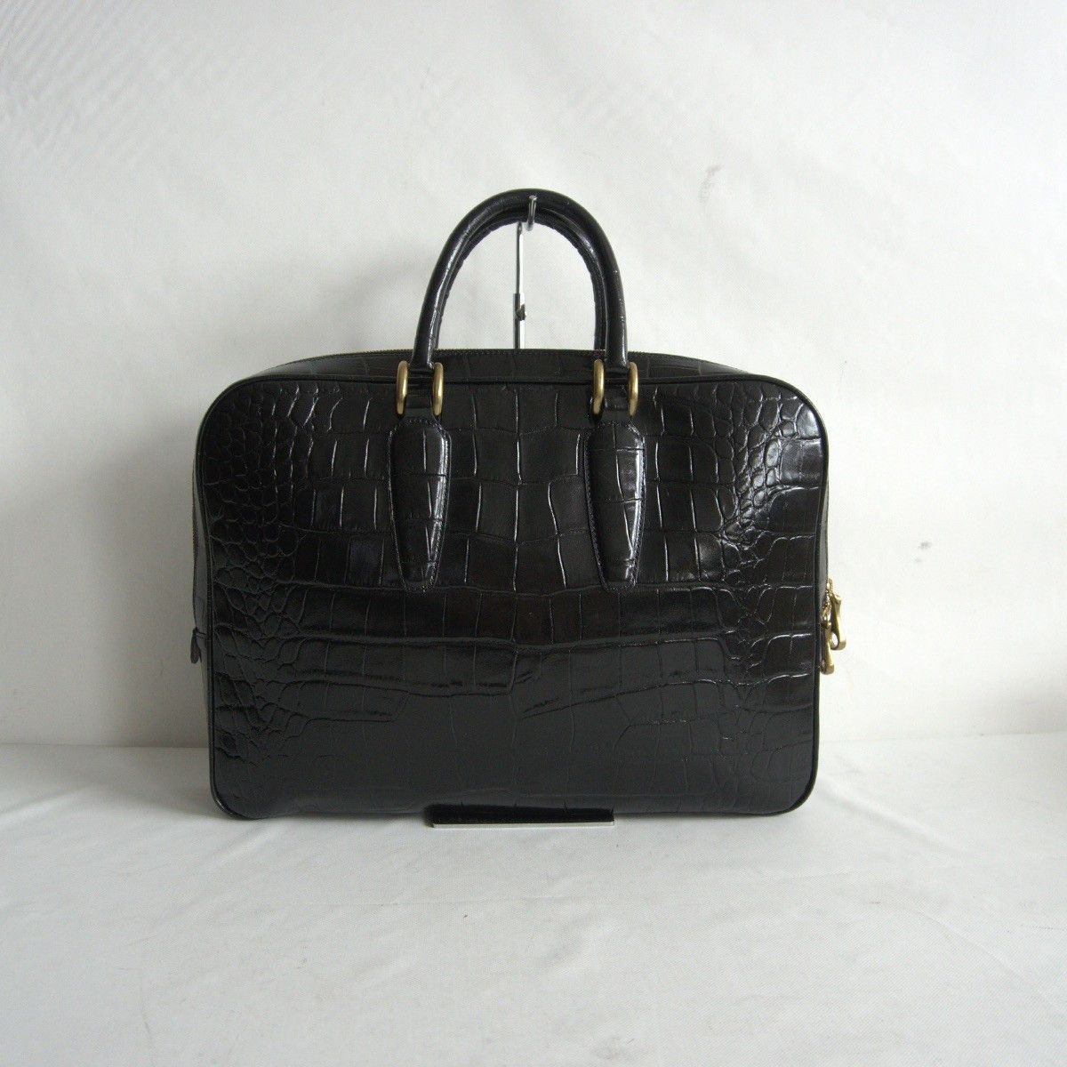 Vintage TOFF&LOADSTONE Embossed Croco Briefcase Bag Black Size ONE SIZE - 1 Thumbnail