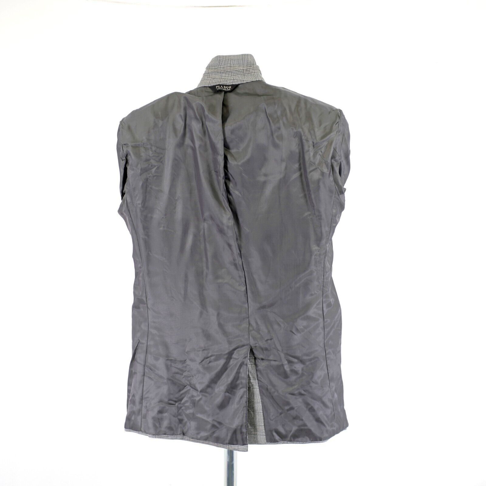 Jos. A. Bank Jos A Bank Silk Wool Gray Glen Plaid 42L Sport Coat / Blazer Size 42L - 12 Thumbnail