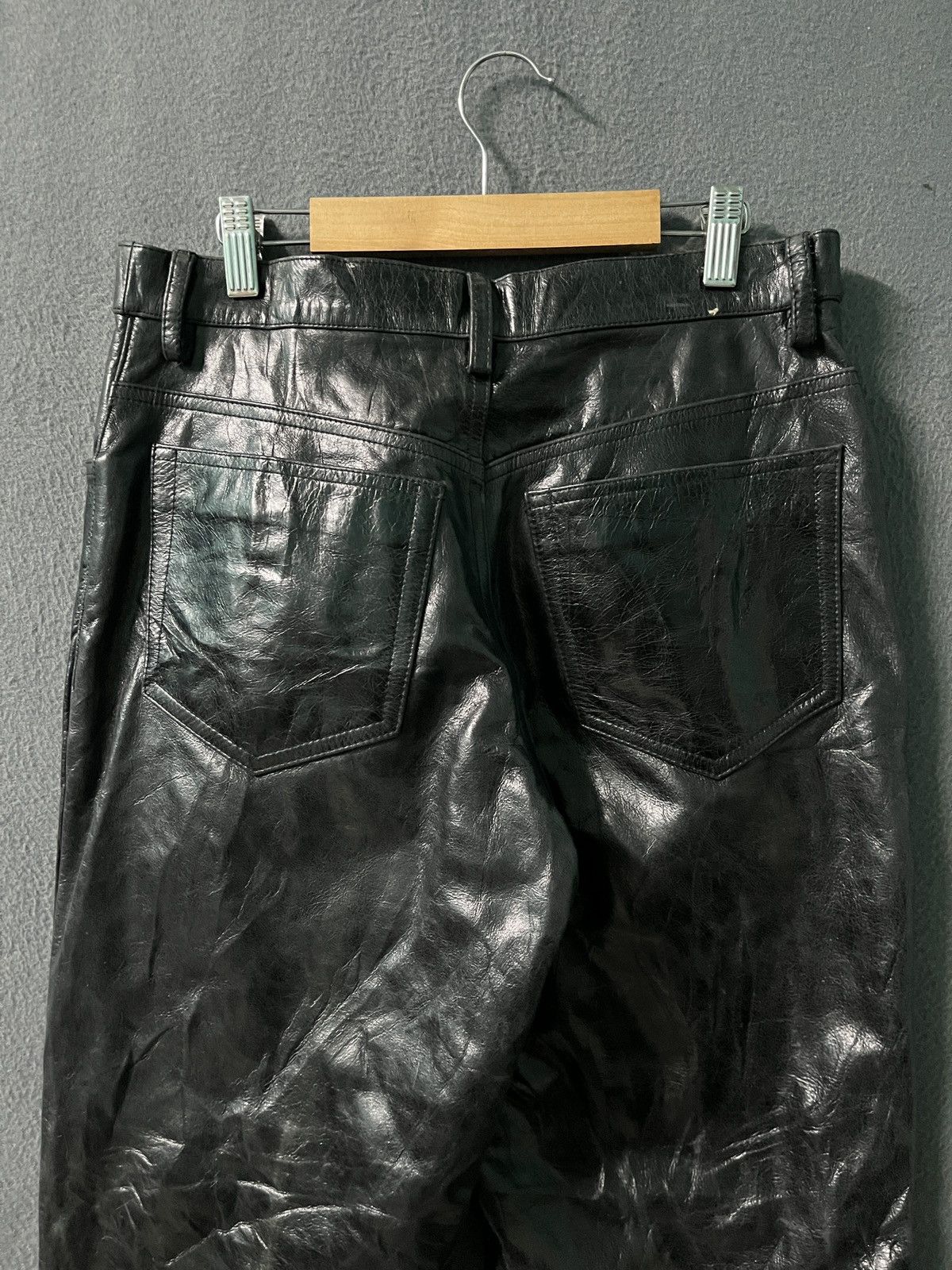 Japanese Brand Fifth Corner Cowhide Leather Pants Size US 30 / EU 46 - 6 Thumbnail